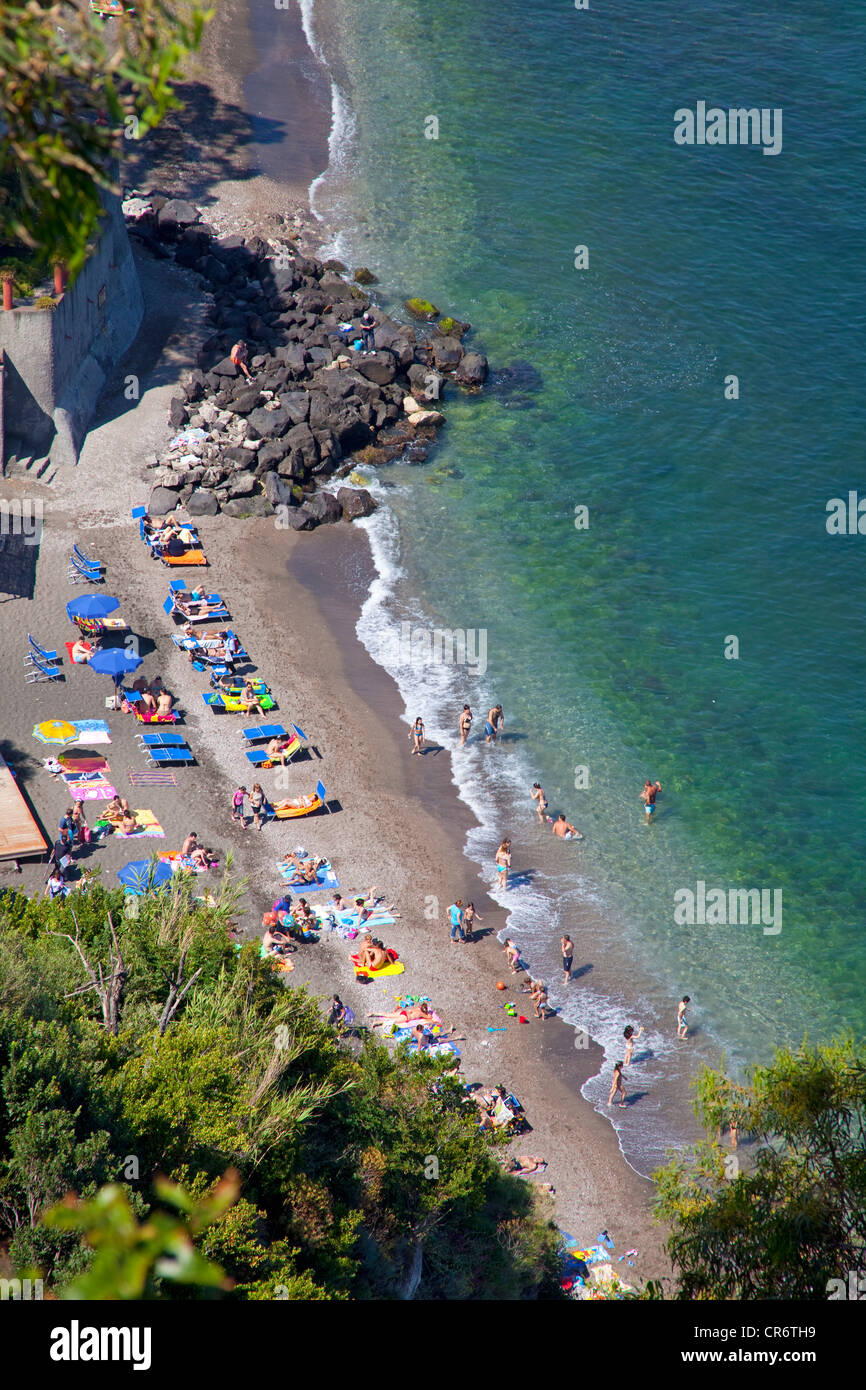 Petite Plage De Sable à Seiano Péninsule De Sorrente Golfe