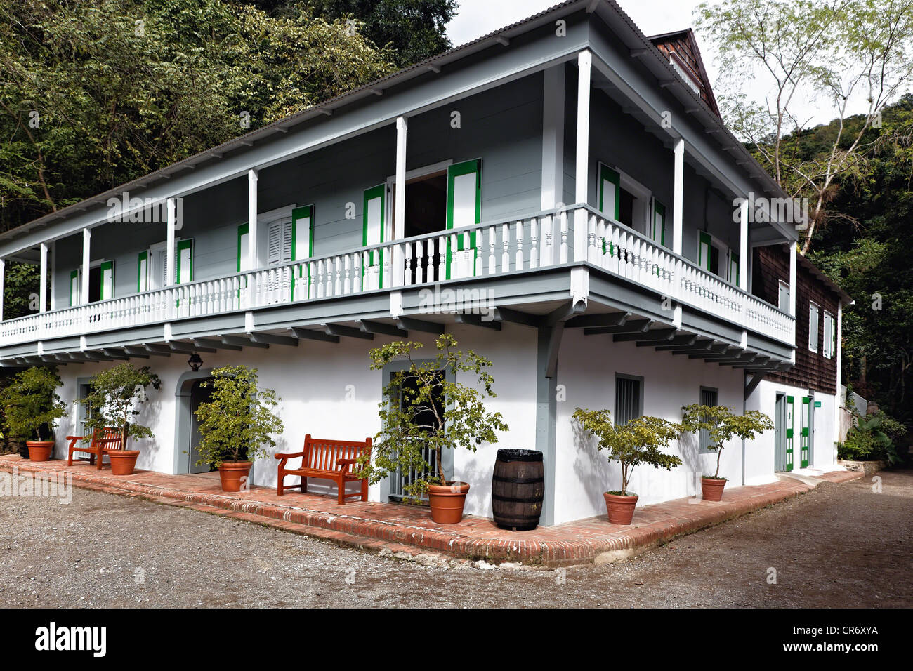 Manor House d'une plantation de café, Buena Vista Hacienda, Ponce, Puerto Rico Banque D'Images