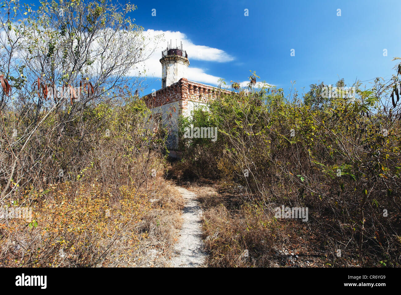 Ruines du phare de Guanica, Puerto Rico Banque D'Images