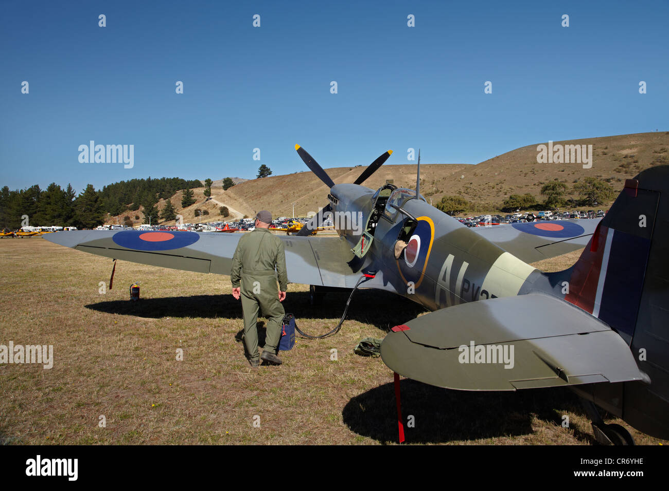 Supermarine Spitfire britanniques et alliés - Avion de chasse de la DEUXIÈME GUERRE MONDIALE, plus de Warbirds Wanaka, île du Sud, Nouvelle-Zélande Banque D'Images