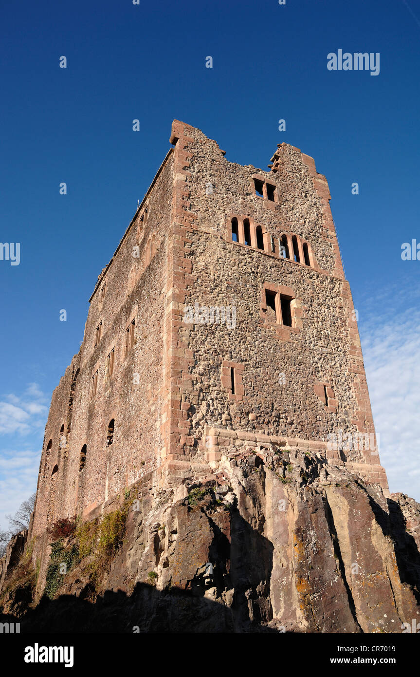 Ruines du château de Hohengeroldseck, vu d'en bas, construit en 1250, Schlossberg 7, Sölden (De Schutter, Schoenberg Banque D'Images