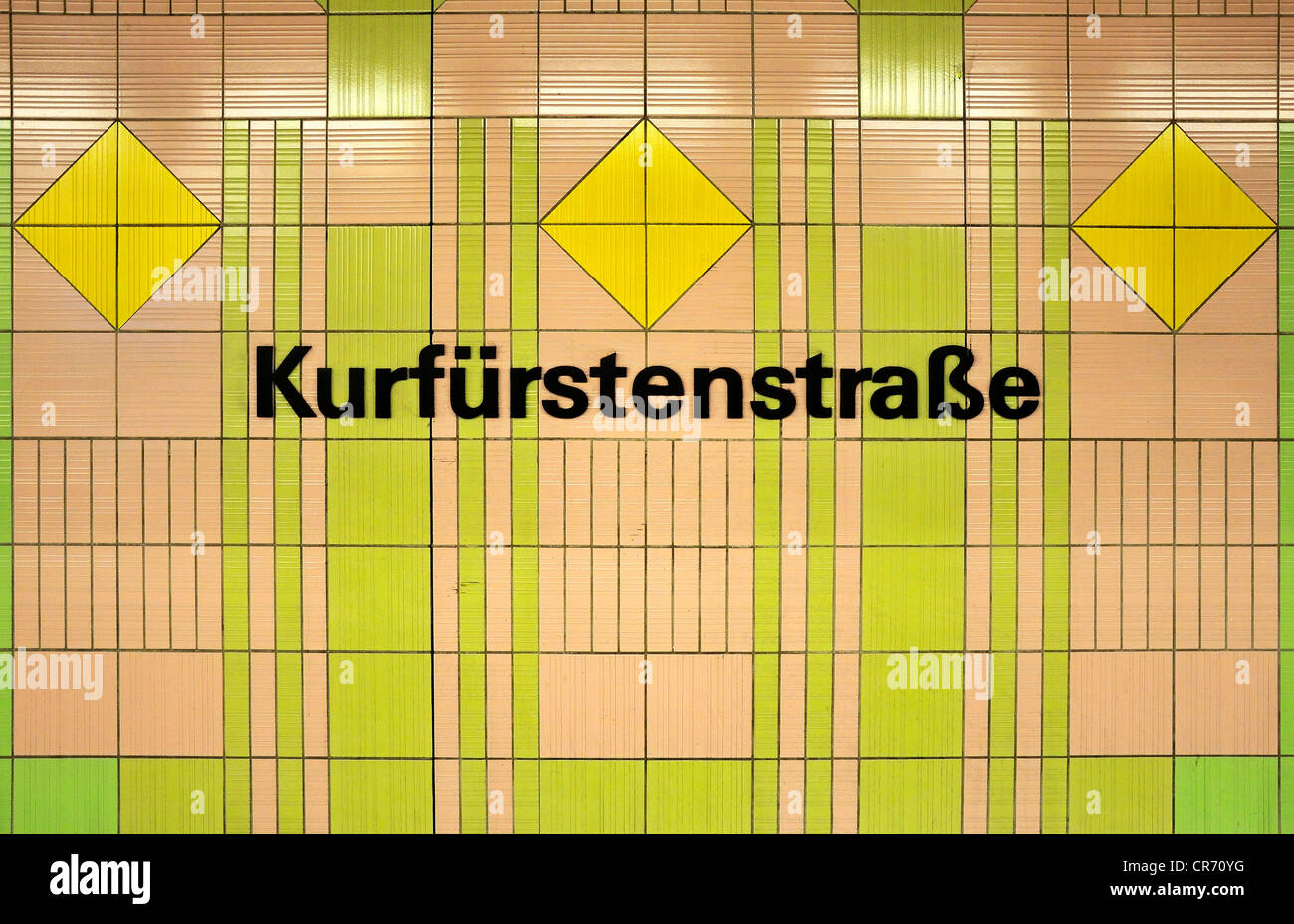 Berlin, Allemagne. U-Bahn (métro). Kurfurstenstrasse Banque D'Images