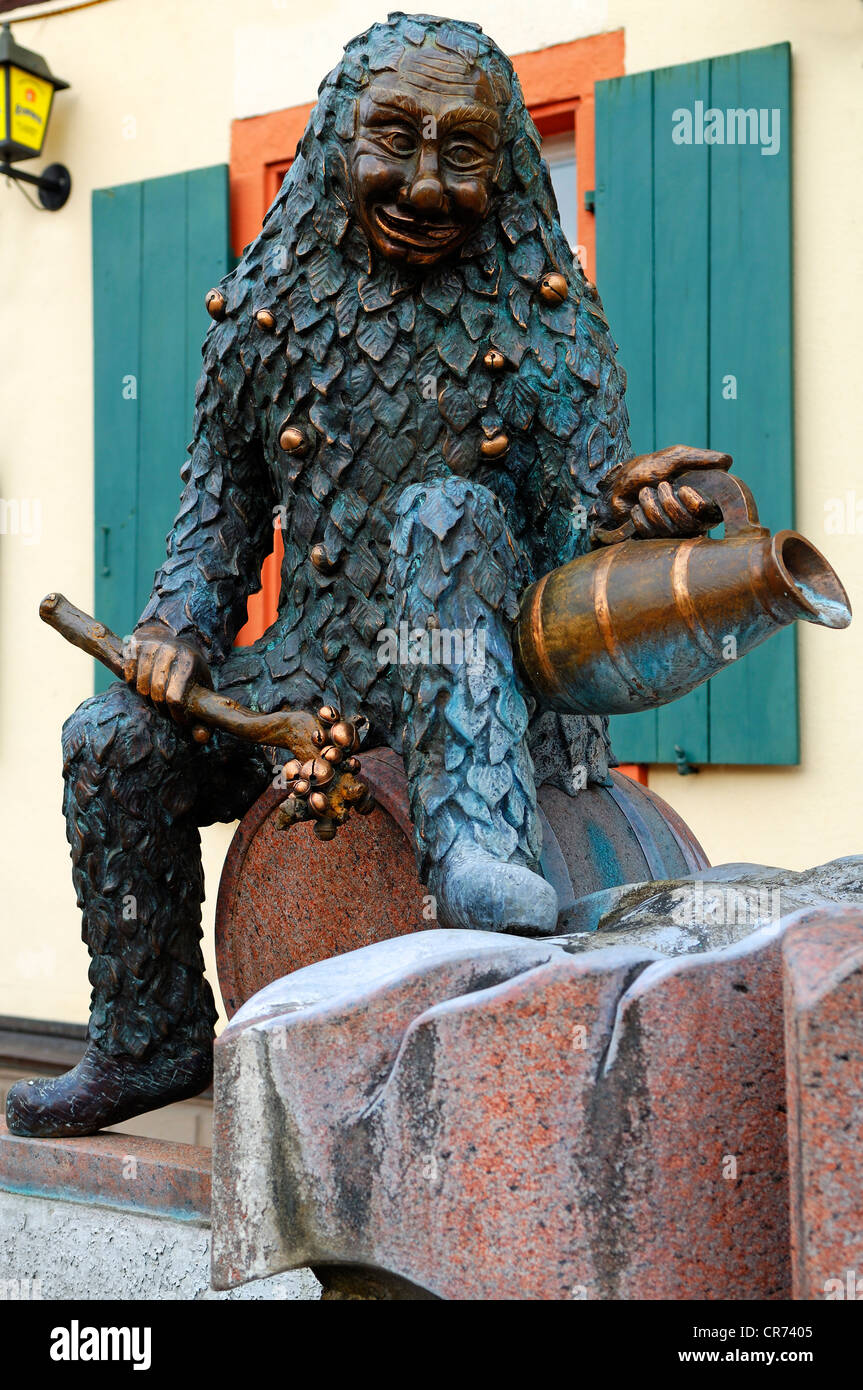 Les arlequins sculpture aussi bien la figure, Schmieheimerstrasse, Altdorf, Bade-Wurtemberg, Allemagne, Europe Banque D'Images