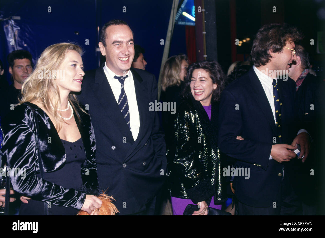 Eichinger, Bernd, 11.4.1949 - 24.1.2011, producteur de film allemand, photo de groupe, avec les actrices allemandes Barbara Rudnik et Hannelore Elsner ainsi que l'ami d'Elsner Uwe Carstensen, première du film 'Last Exit to Brooklyn' à Munich, 1989, Banque D'Images