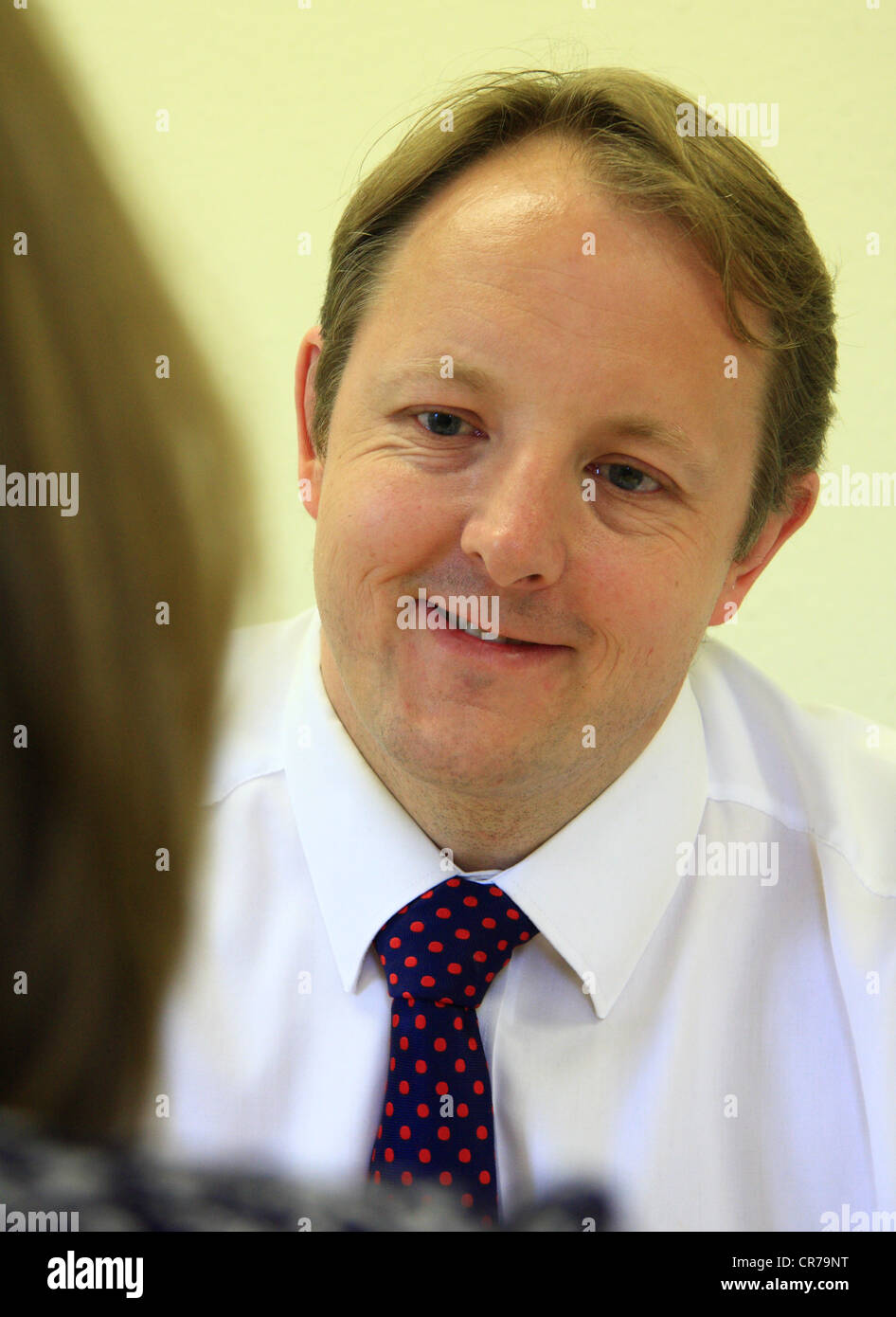 Toby Perkins, membre du Parlement du travail pour Chesterfield, Derbyshire et ministre de l'ombre pour les petites entreprises, Chesterfield, Royaume-Uni Banque D'Images