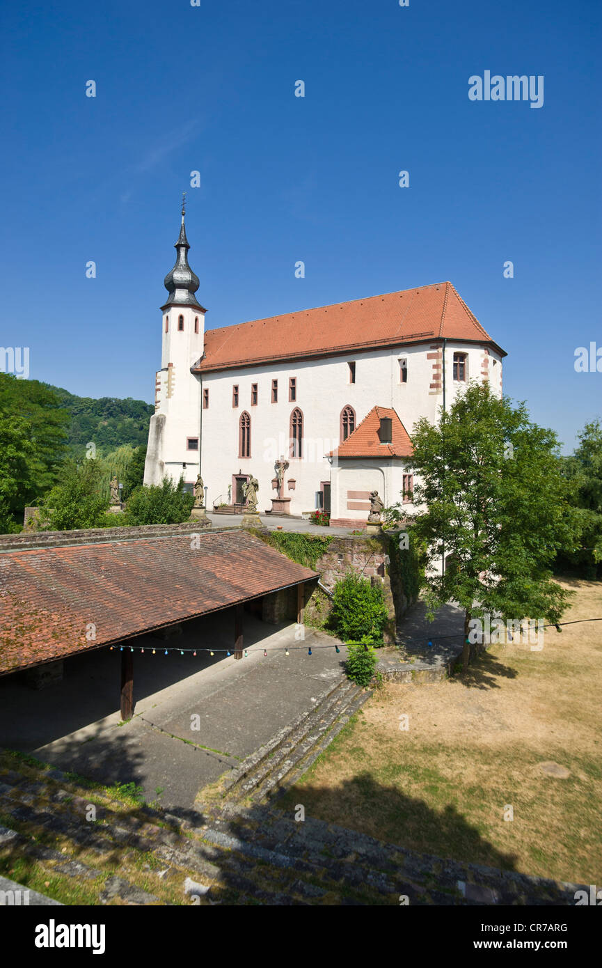 Tempelhaus ancien palais, maintenant une église, district de Neckarelz, Mosbach, Odenwald, Rhein-Neckar-Kreis, Bade-Wurtemberg Banque D'Images