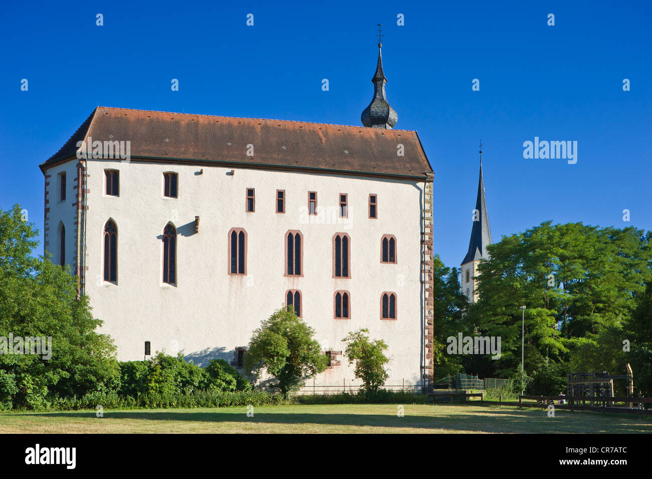 Tempelhaus ancien palais, maintenant une église, district de Neckarelz, Mosbach, Odenwald, Rhein-Neckar-Kreis, Bade-Wurtemberg Banque D'Images