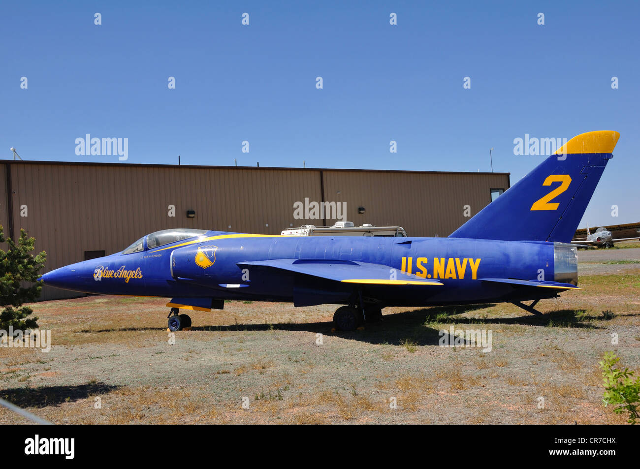 Grumman F-11 Tiger Blue Angels fighter jet Planes of Fame au Musée, Valle, Arizona, USA Banque D'Images