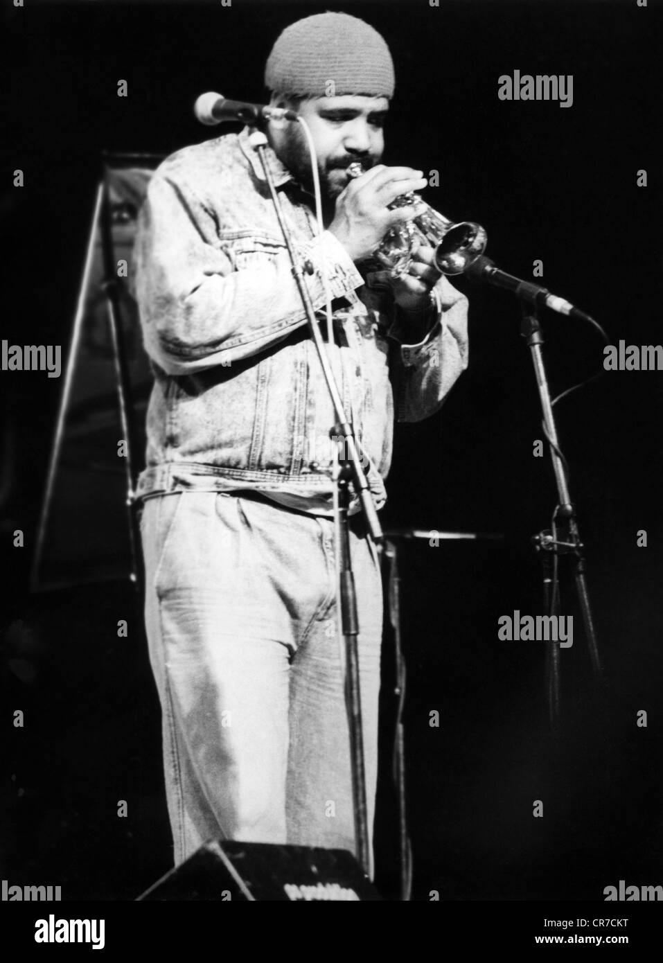 Ragin, Hugh, musicien américain (trompettiste de jazz), demi-longueur, pendant le concert, spectacle de scène, 1992, Banque D'Images