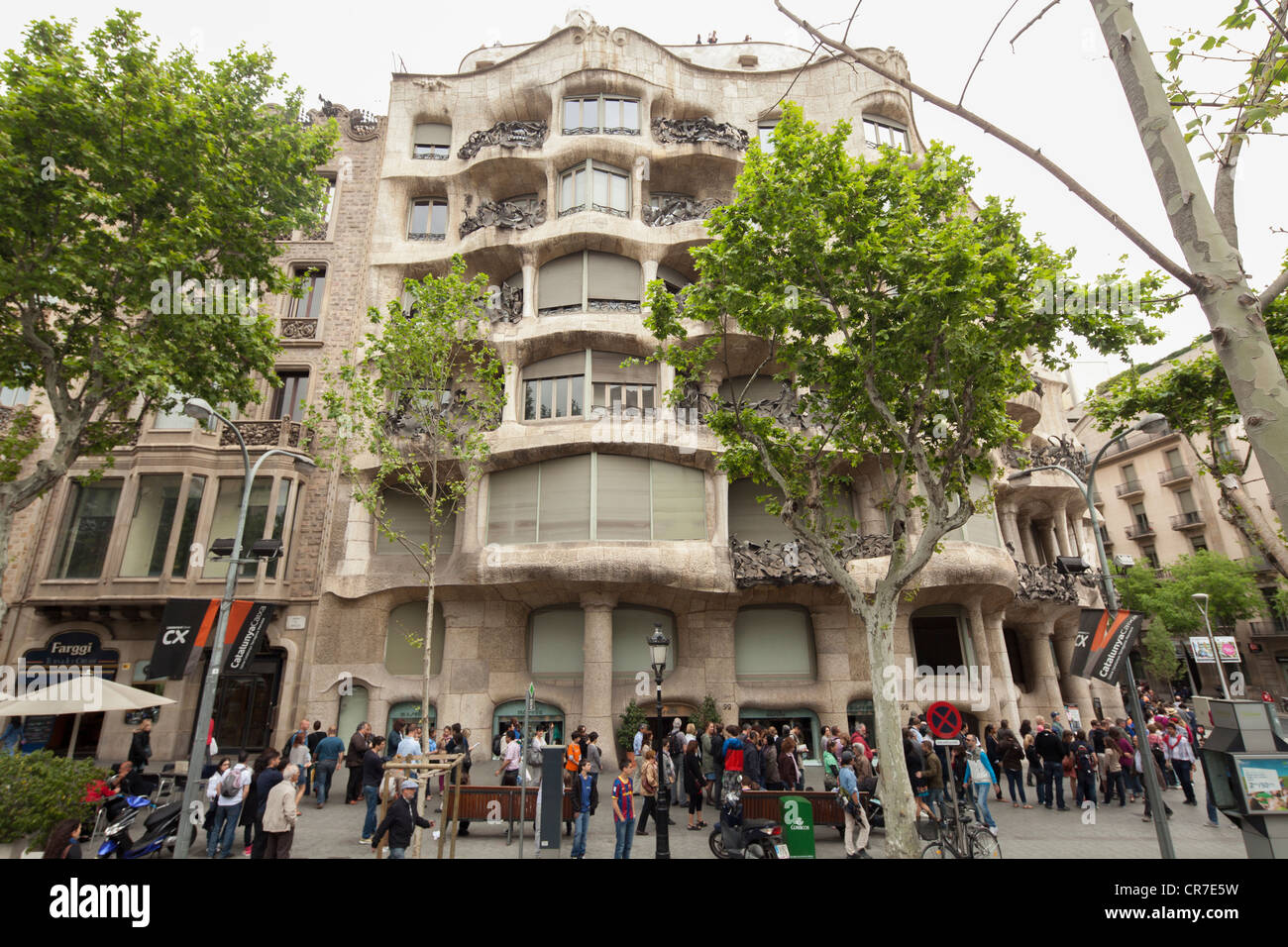 Casa Milà bâtiment par Antoni Gaudí, 1912, Barcelone, Catalogne, Espagne, Europe Banque D'Images