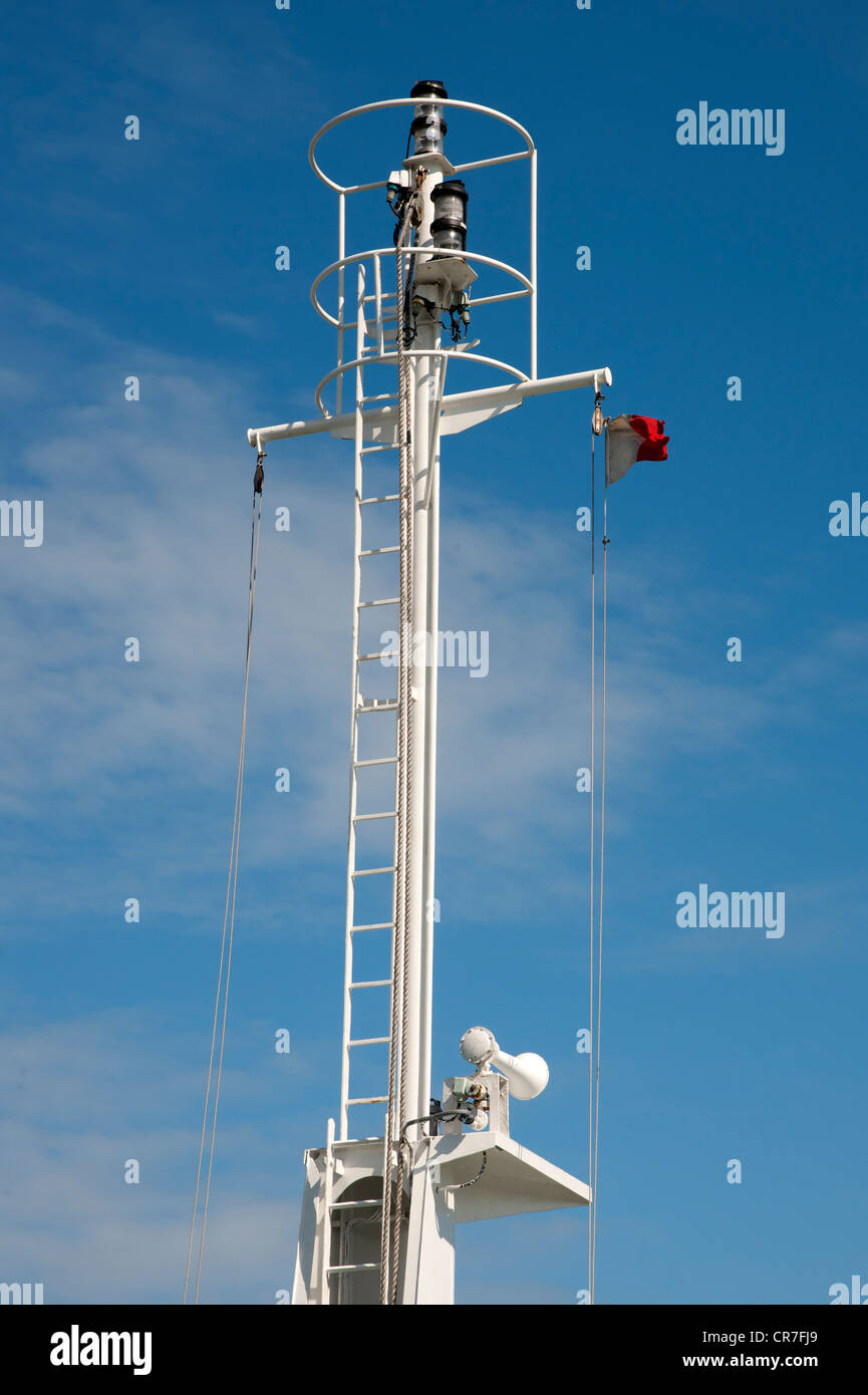 Mât des navires contre le ciel bleu Banque D'Images