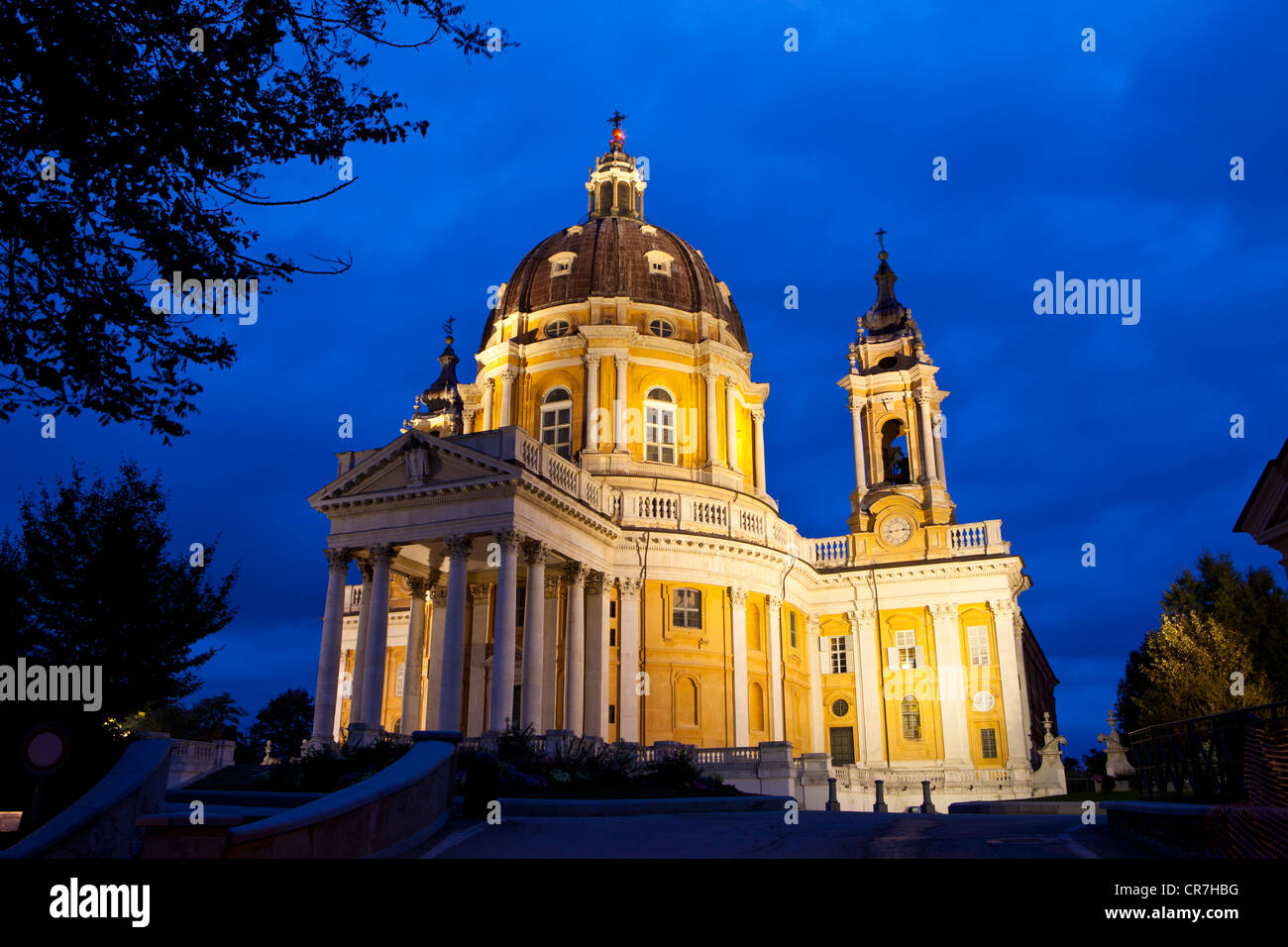 La Basilique de Superga, Turin, Piémont, Italie, Europe Banque D'Images
