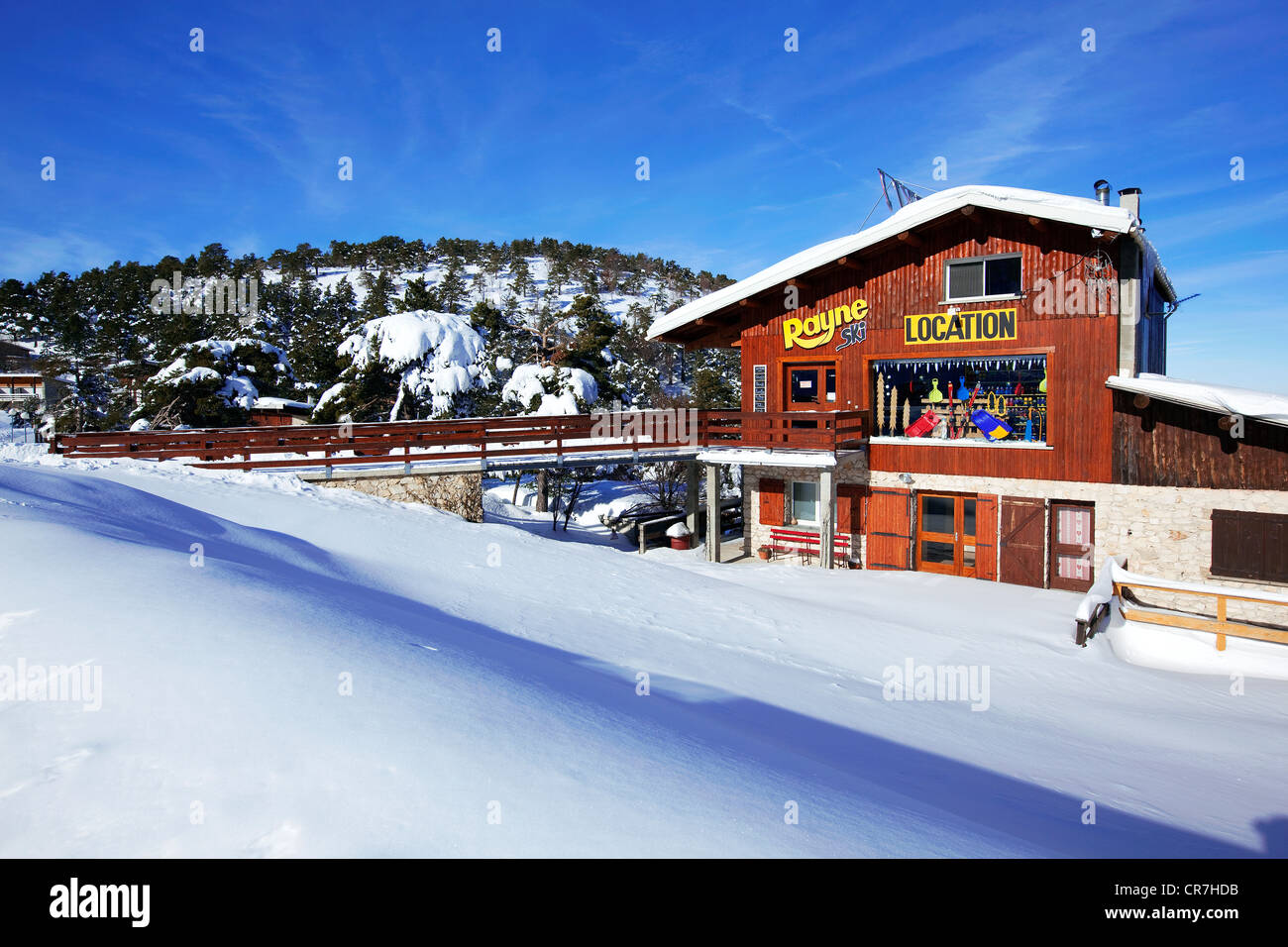 La France, Vaucluse, Le Mont Ventoux et le Mont Serein station de ski dans  la neige (1400-1800m Photo Stock - Alamy
