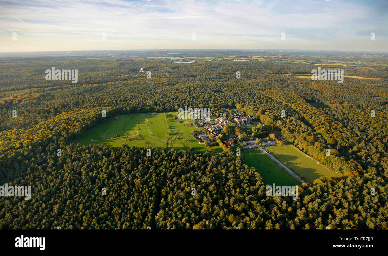Vue aérienne, et Golf Jammertal Spa-Resort Datteln, Oer-Erkenschwick, Ruhr, Nordrhein-Westfalen, Germany, Europe Banque D'Images