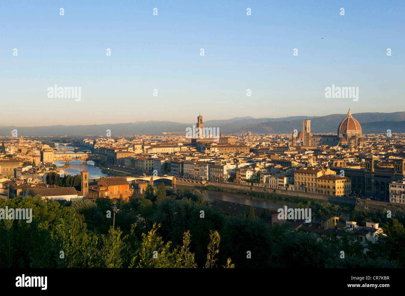 Italie, Toscane, Florence centre historique, patrimoine mondial de l'UNESCO, vue générale Banque D'Images
