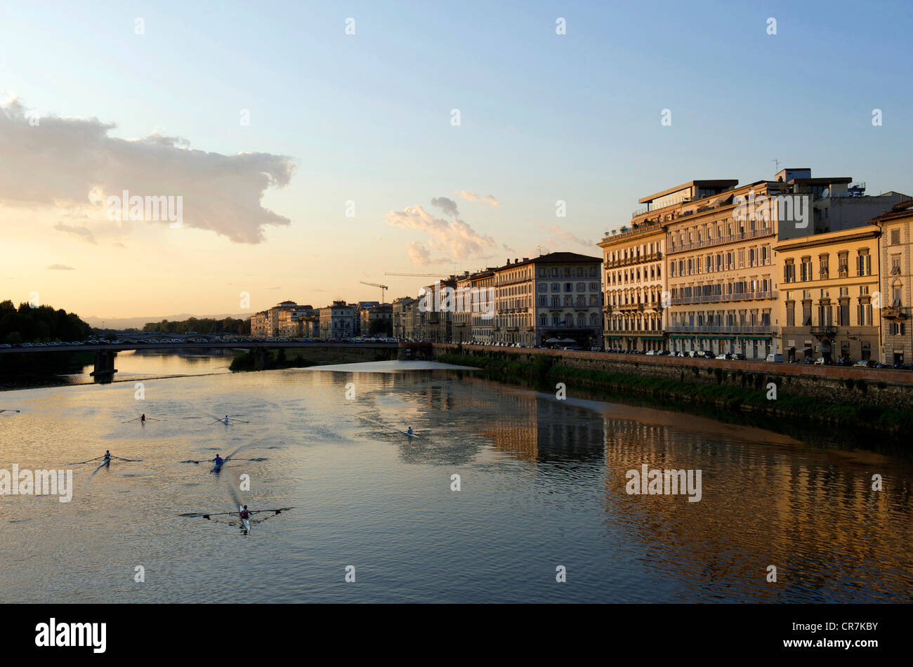 Italie, Toscane, Florence, centre historique, patrimoine mondial de l'Arno Banque D'Images