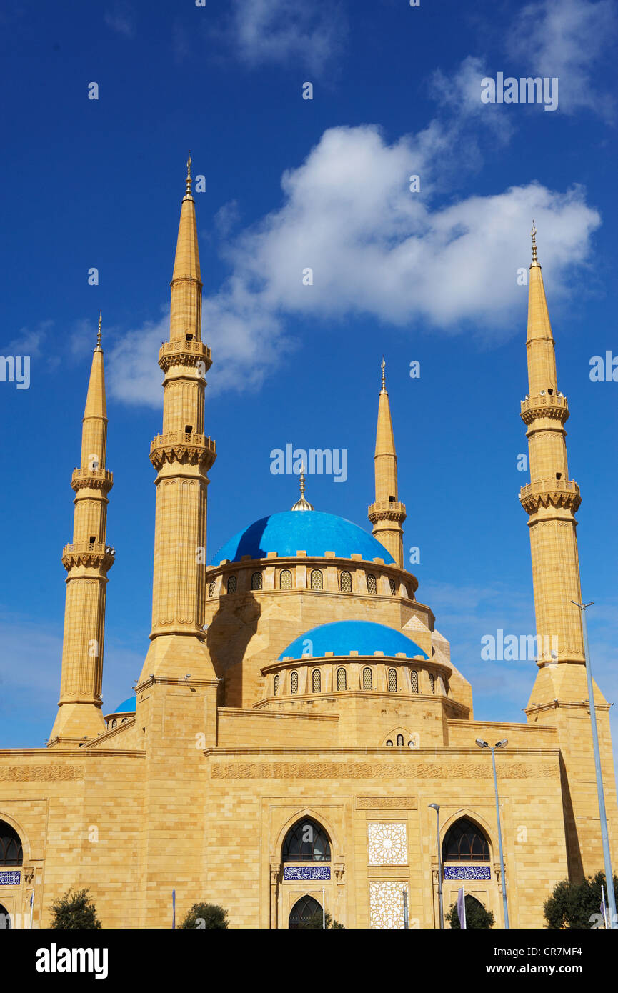 Liban, Beyrouth, la Mosquée Al-Omari Banque D'Images