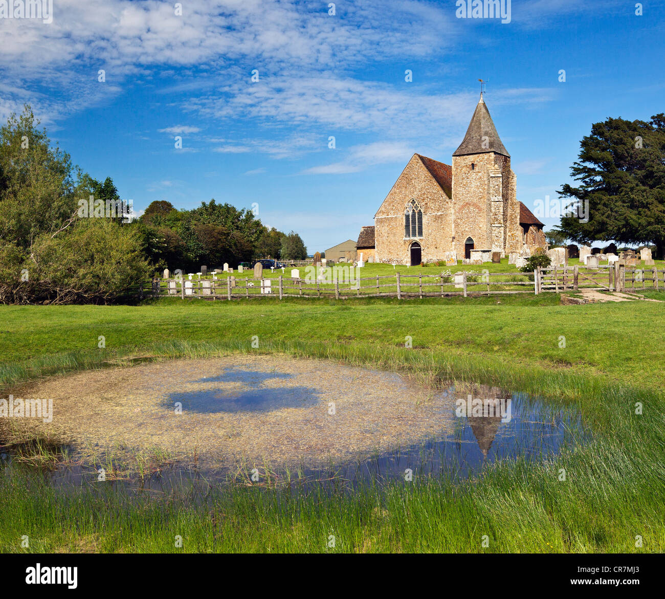 Église Saint Clements, Romney Marsh. Banque D'Images