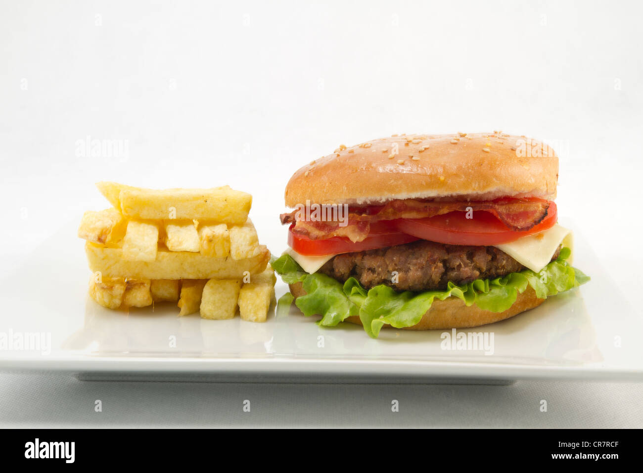 véritable burger Banque D'Images