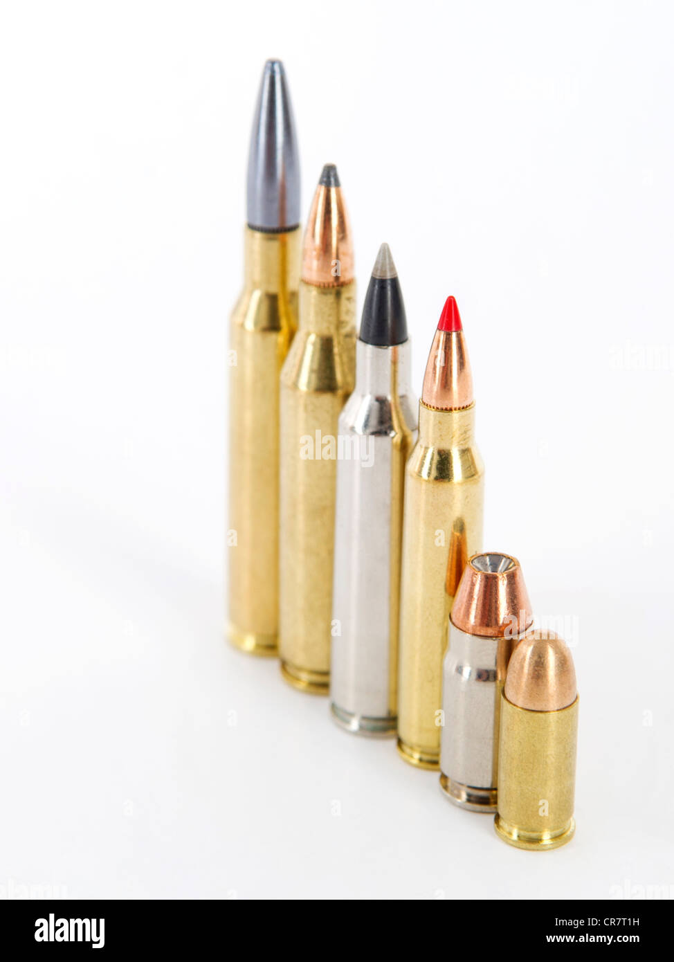 Diverses munitions calibre Banque D'Images