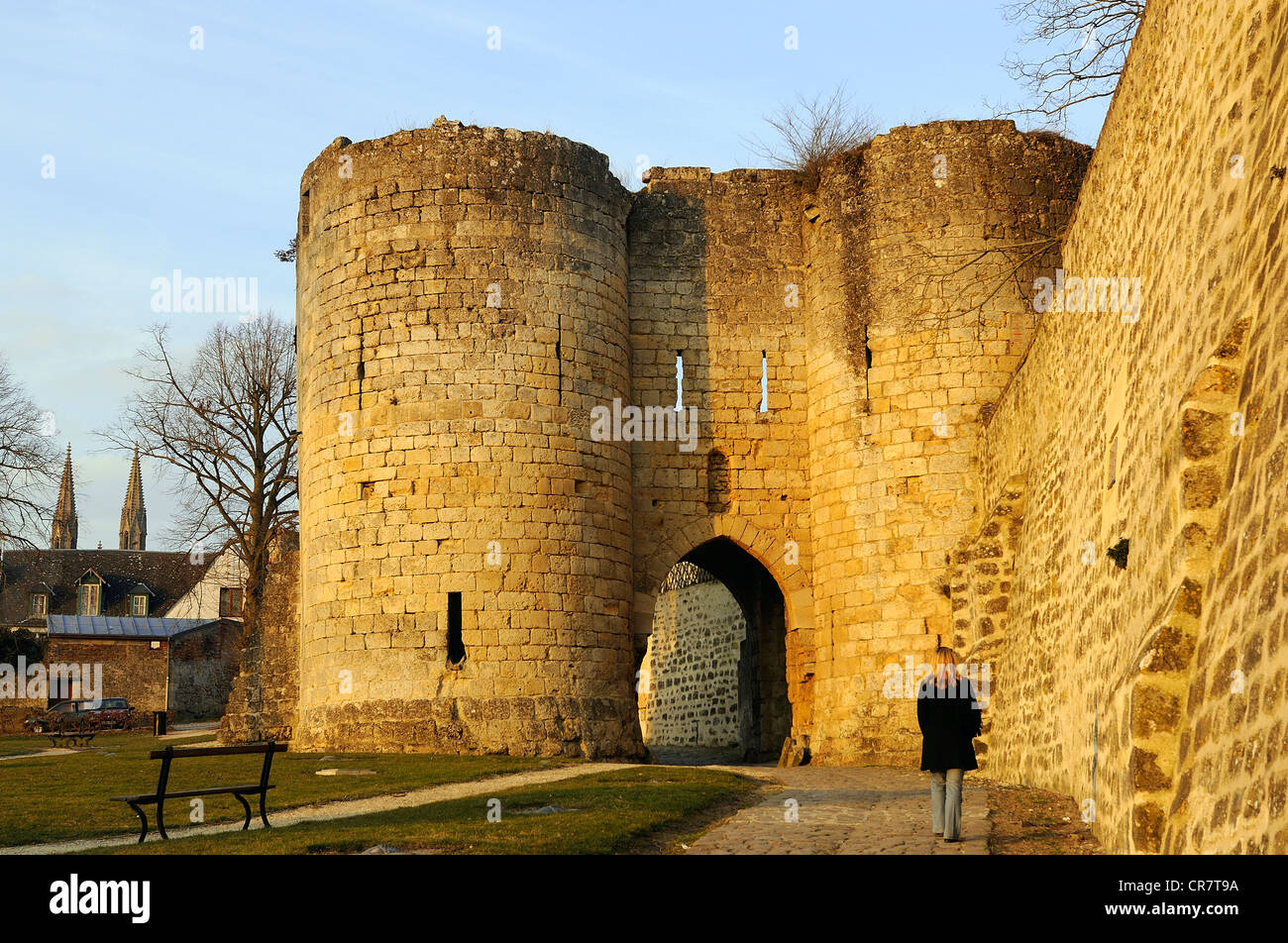 La France, Aisne, Laon, Soissons porte du rempart médiéval Banque D'Images
