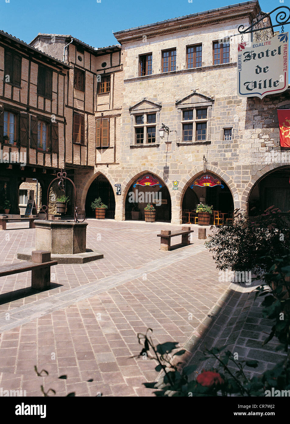 La France, Tarn, Castelnau de Montmiral étiqueté Les Plus Beaux Villages de France (Les Plus Beaux Villages de France) Banque D'Images