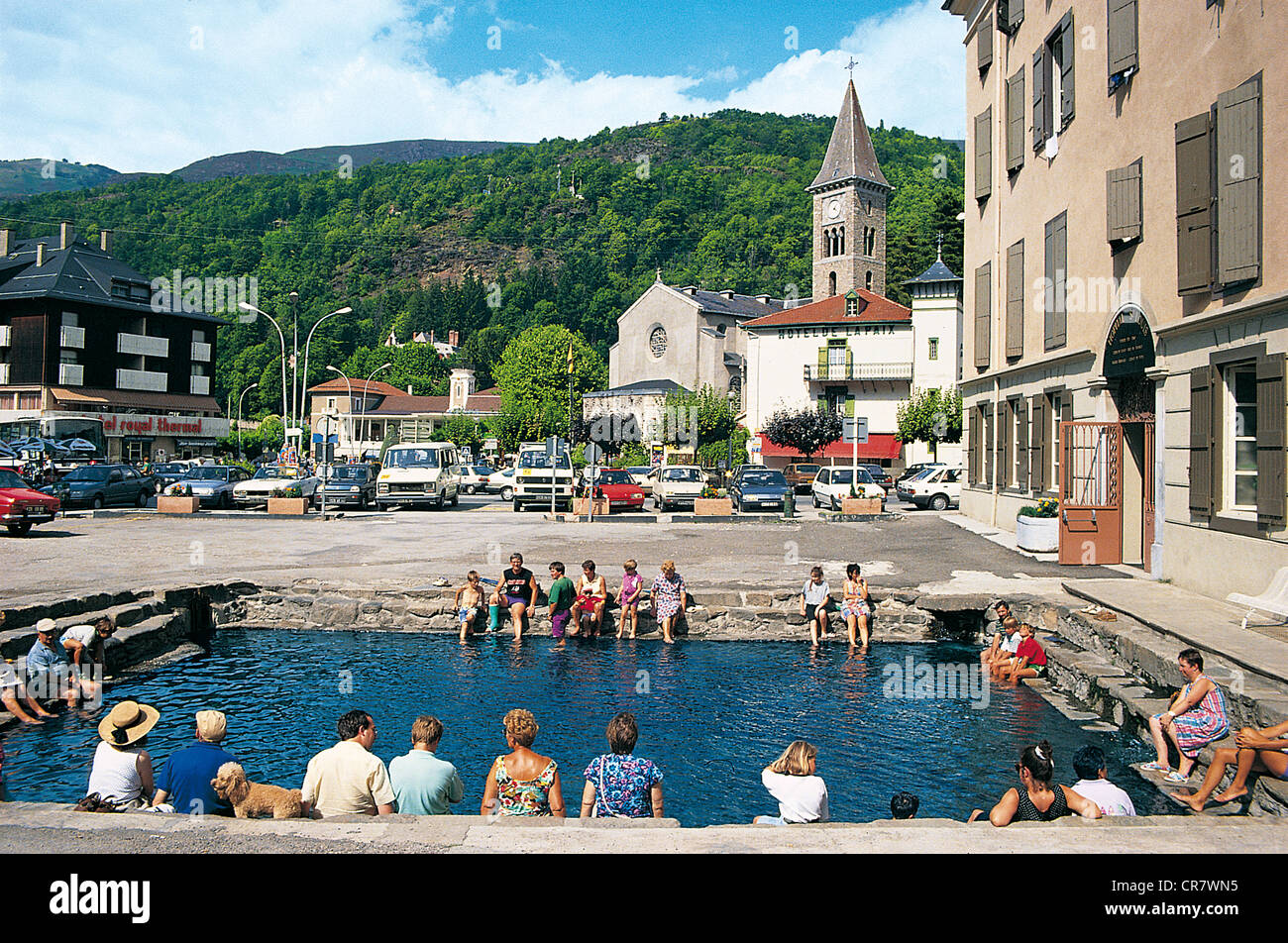 La France, l'Ariège, Ax les Thermes, du bassin des Ladres Banque D