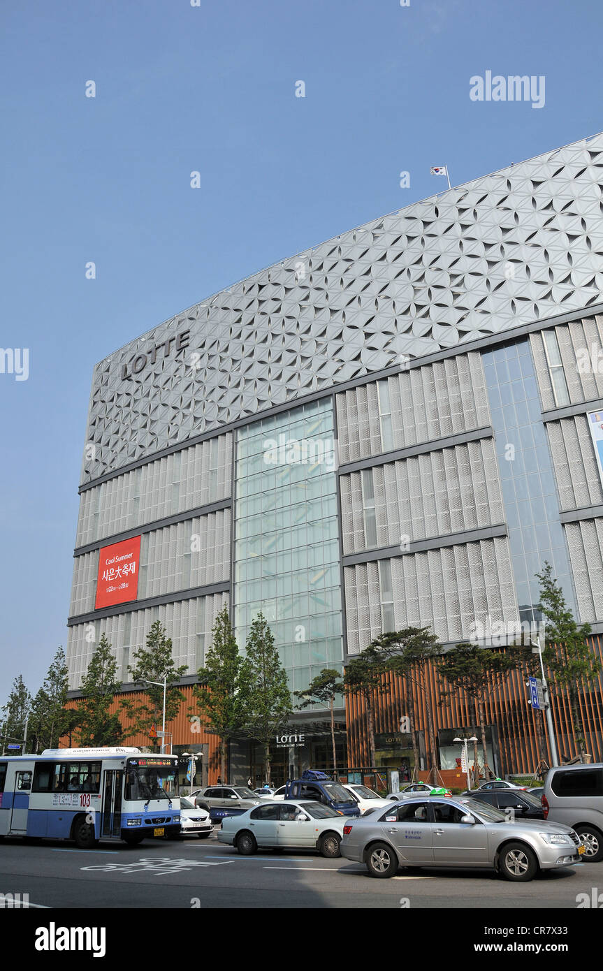 Corée du Sud Busan Lotte megastore Banque D'Images