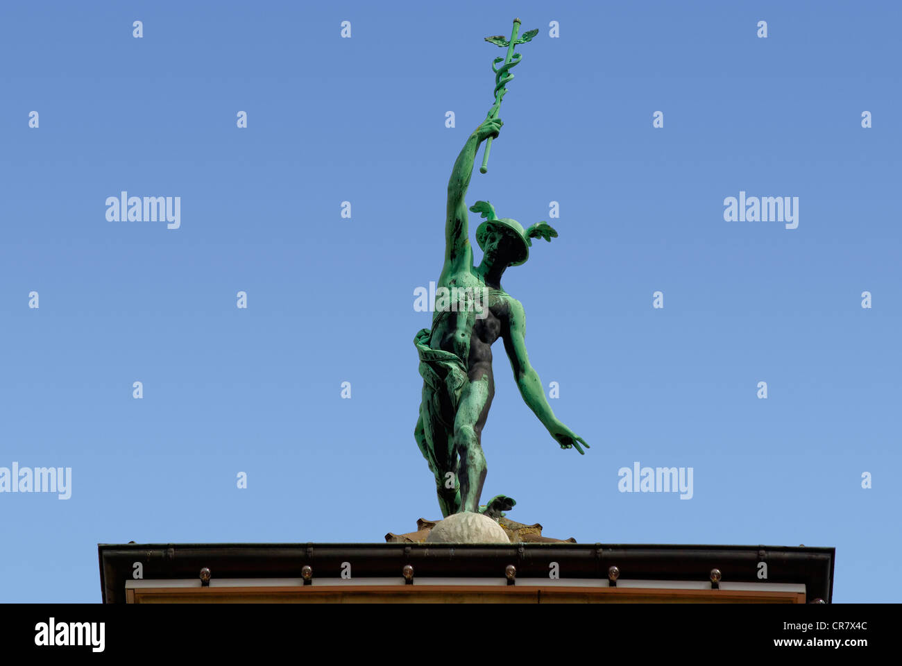 Hermes ou Mercure, messager des dieux, Albstadt, Allemagne, Europe. Banque D'Images