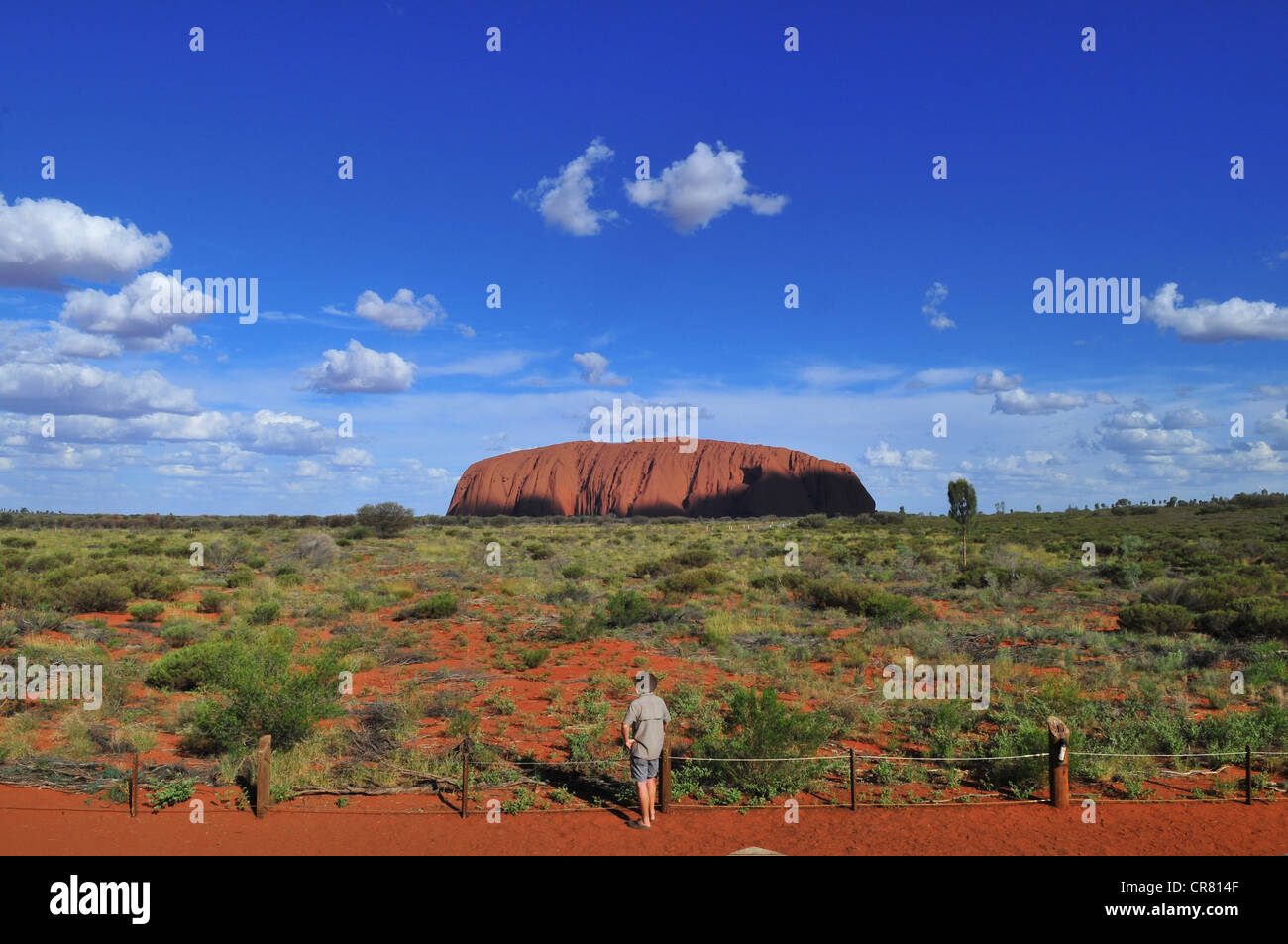 L'Australie, Territoire du Nord, le centre rouge, Uluru et Kata Tjuta National Park, classé au Patrimoine Mondial de l'Uluru rock, ex Ayers Rock Banque D'Images