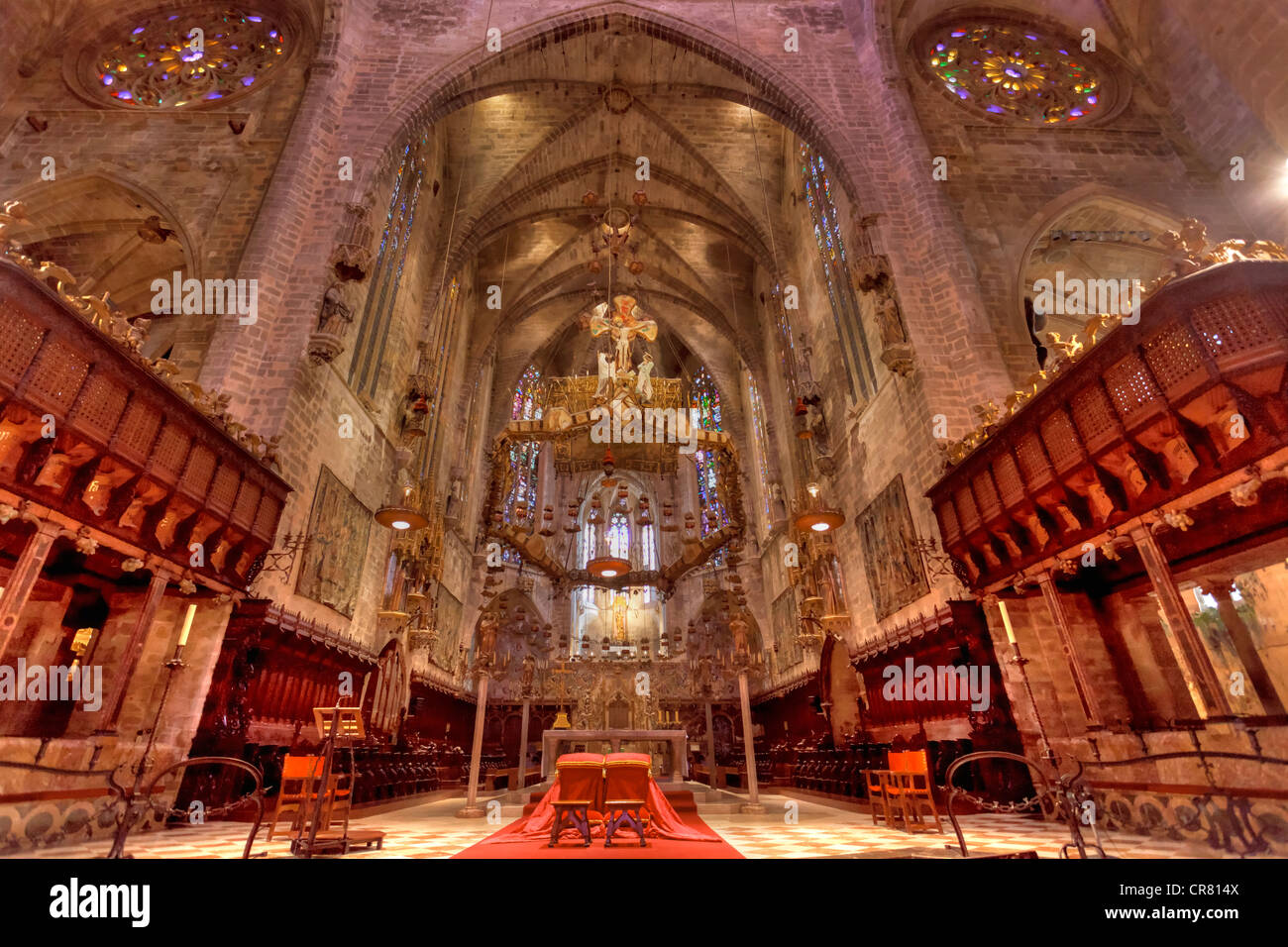 L'Espagne, Îles Baléares, Majorque, Palma de Majorque, la cathédrale (La Seu) Banque D'Images