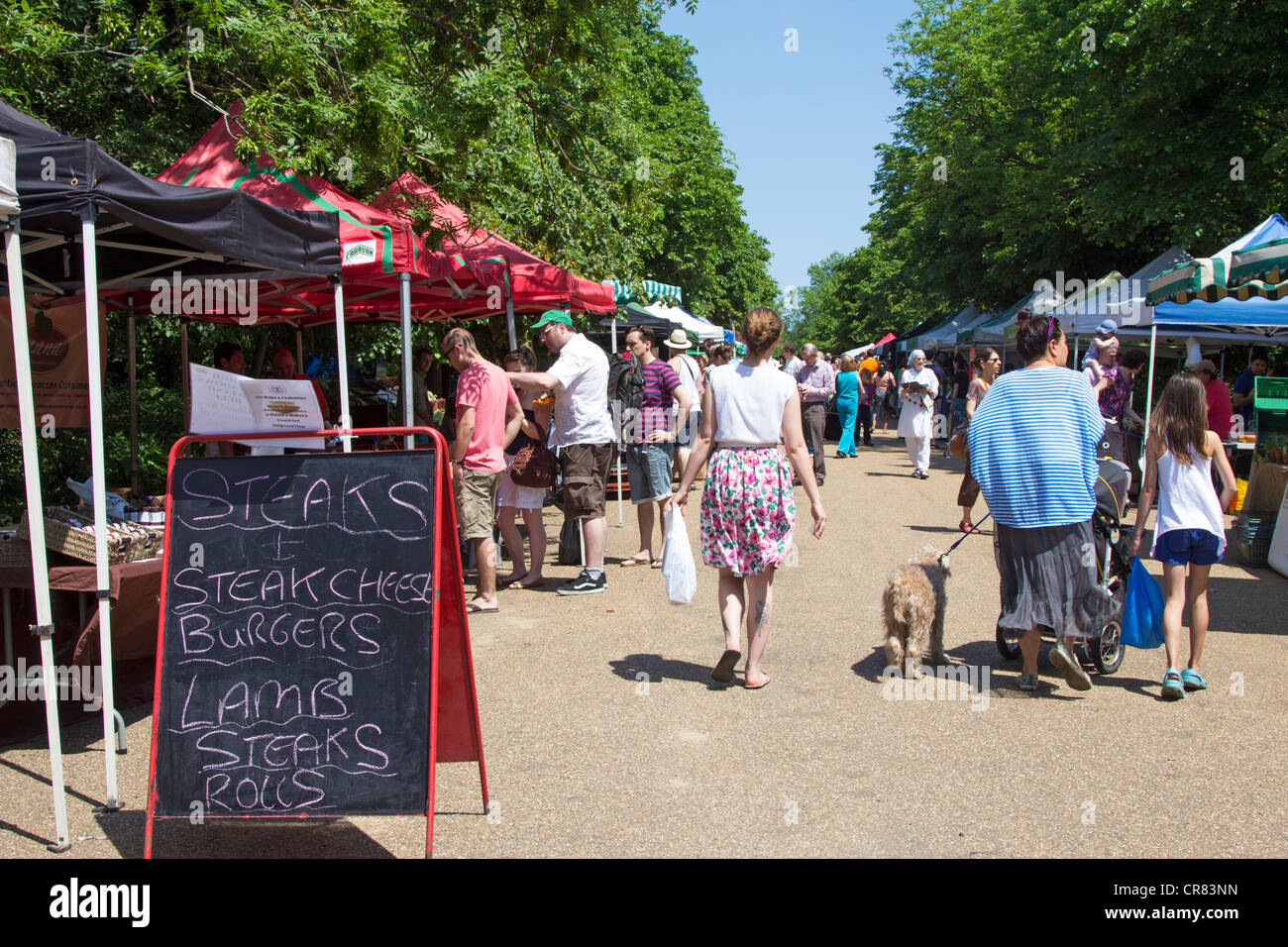 Ville & campagne dimanche Farmers Market - Alexandra Palace Park - Londres - Muswell Hill Banque D'Images