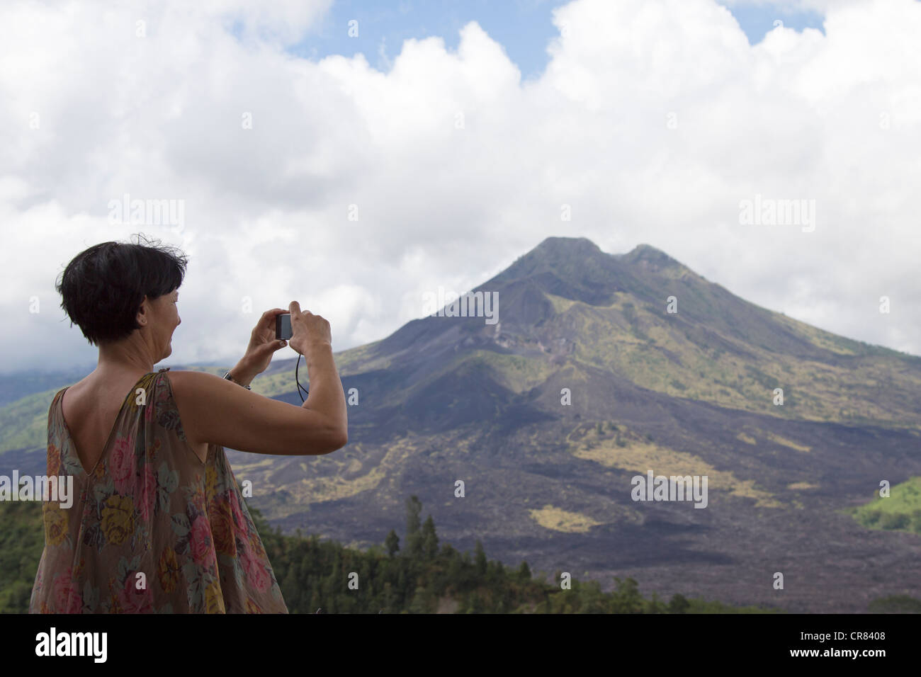 De tourisme Mont Gunung Batur Volcano de Kintamani - Bali - Indonésie Banque D'Images