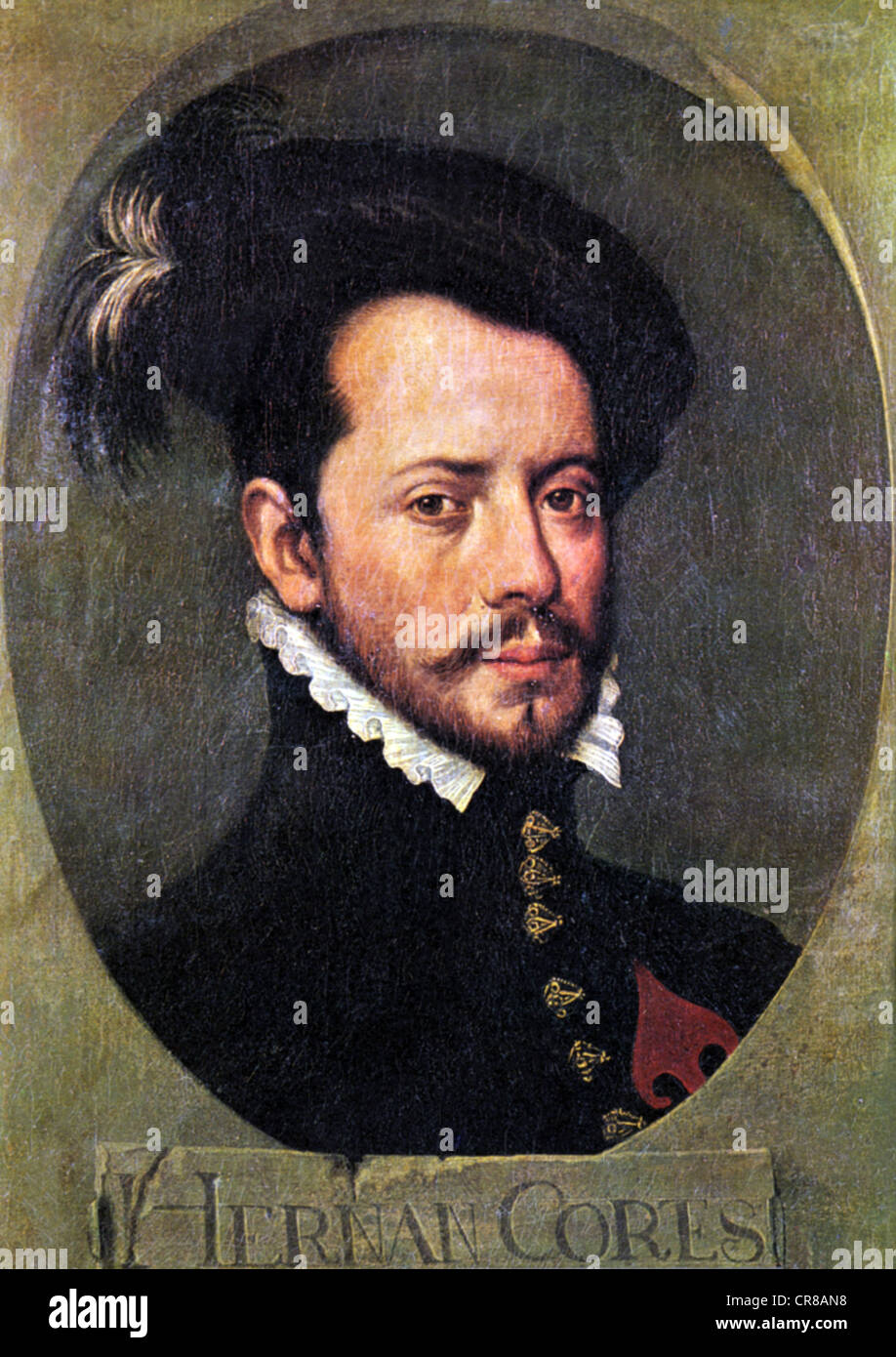 Hernan Cortes, 1485 - 2.12.1547, le conquistador espagnol, portrait, peinture, 16e siècle, l'artiste n'a pas d'auteur pour être effacé Banque D'Images
