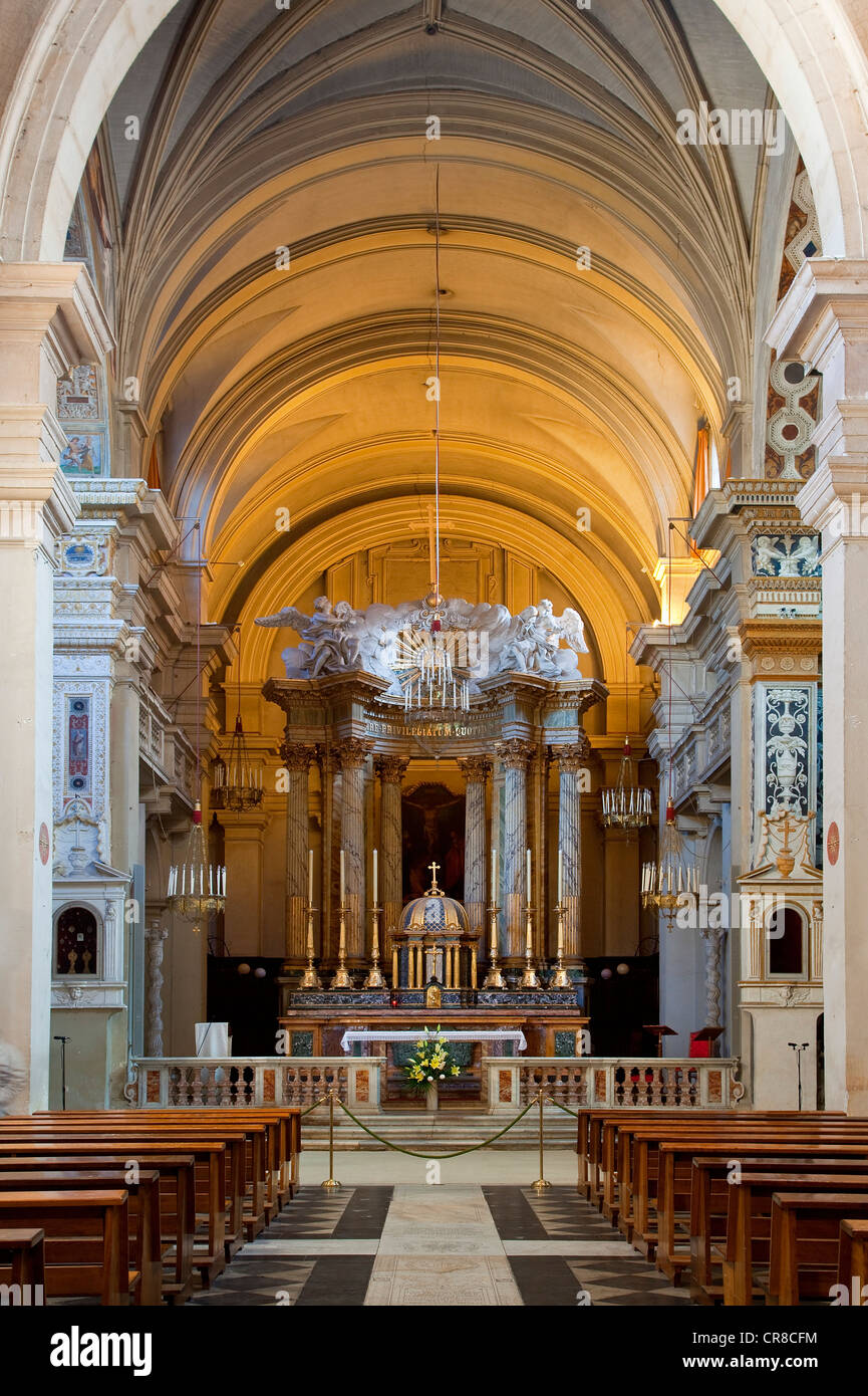 L'Italie, Lazio, Rome, centre historique, patrimoine mondial de l'église de la Trinité-des-Monts Banque D'Images
