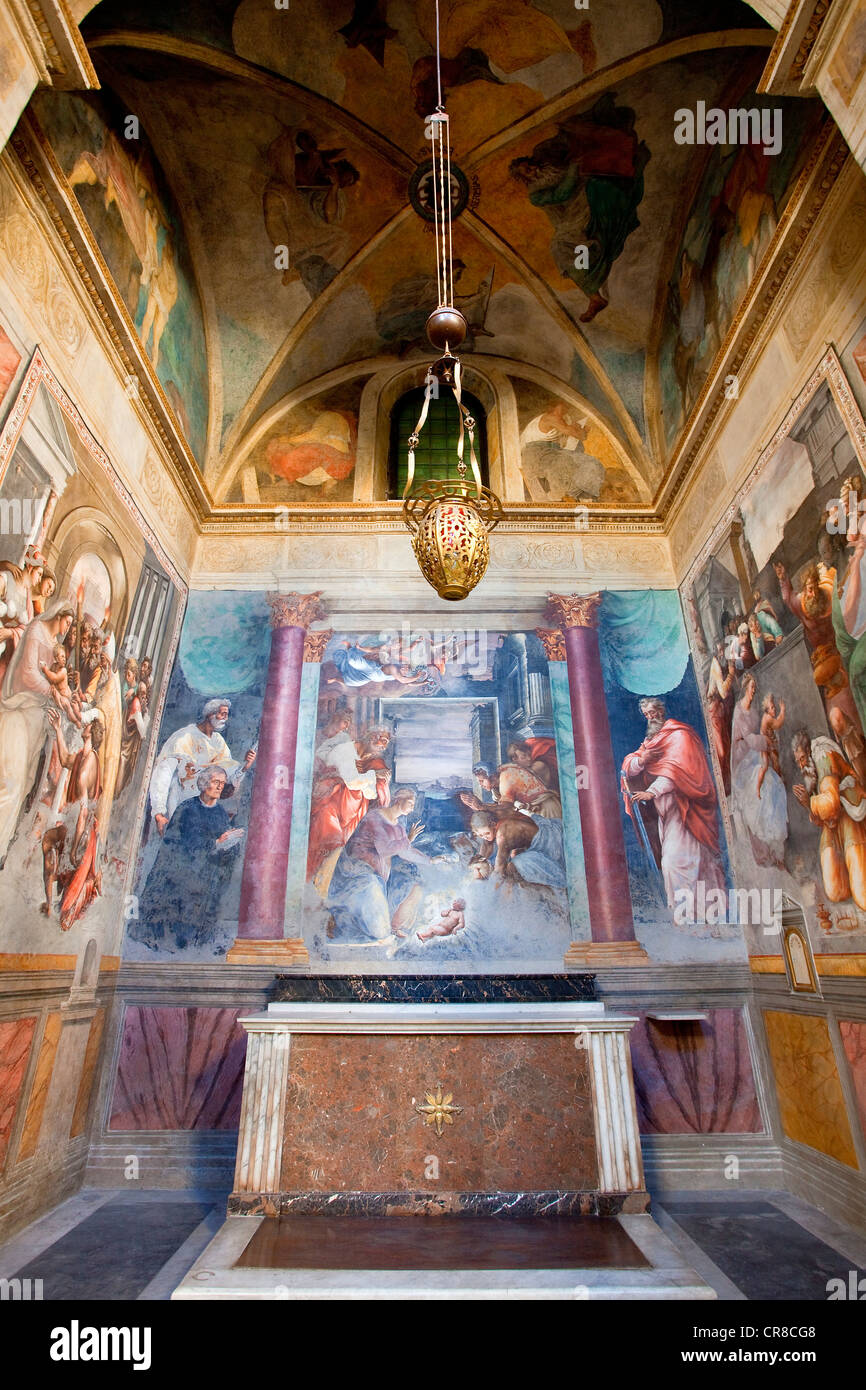 L'Italie, Lazio, Rome, centre historique, patrimoine mondial de l'église de la Trinité-des-Monts Banque D'Images