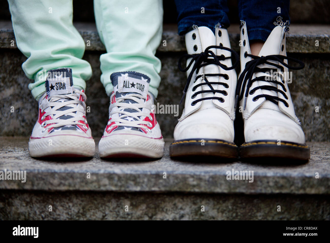 Teen mode chaussures close up Banque D'Images