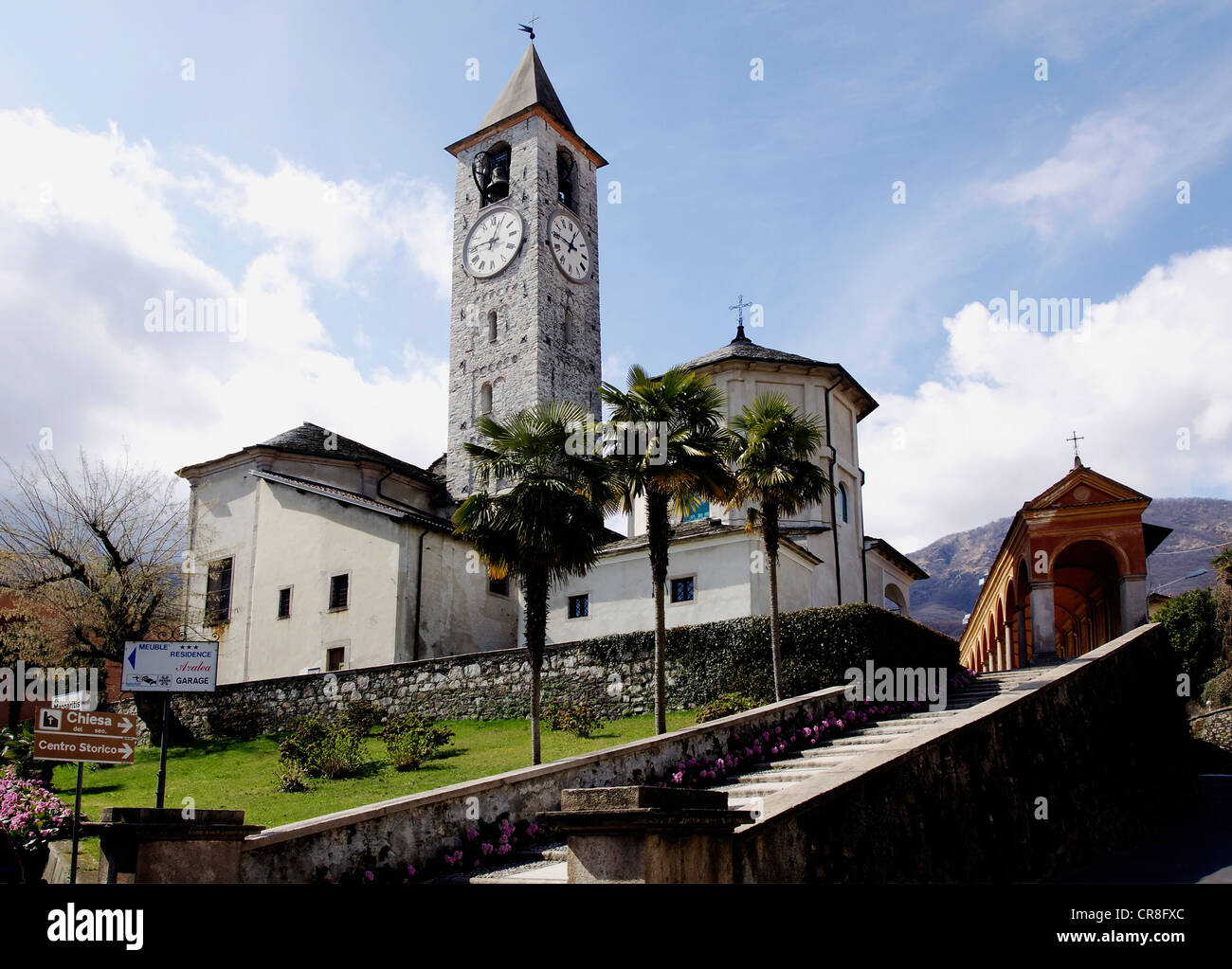 Eglise de Saint Gervasio et Protasio, Baveno, Lac Majeur, Piémont, Italie, Europe Banque D'Images