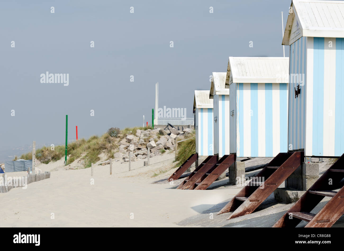 Une Rangée De Cabines De Plage Attrayant à Hardelot Le