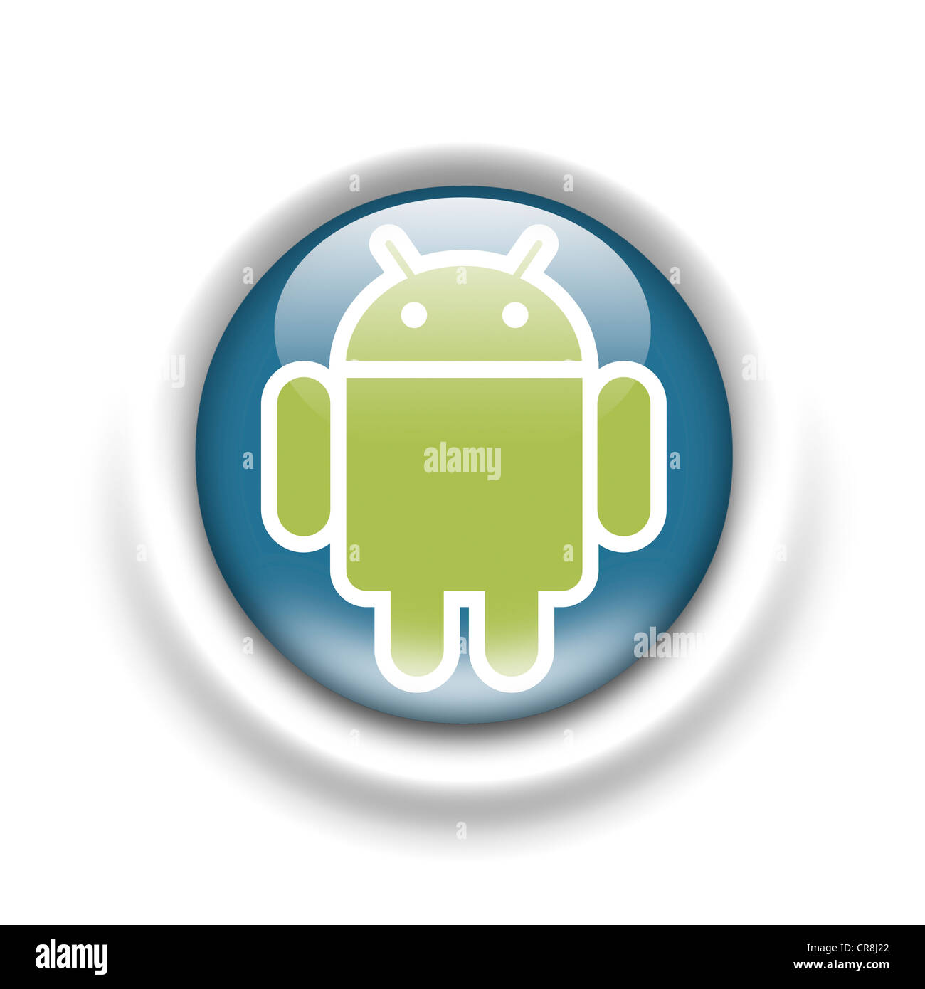 Logo Icône Android symbole du drapeau emblème Banque D'Images