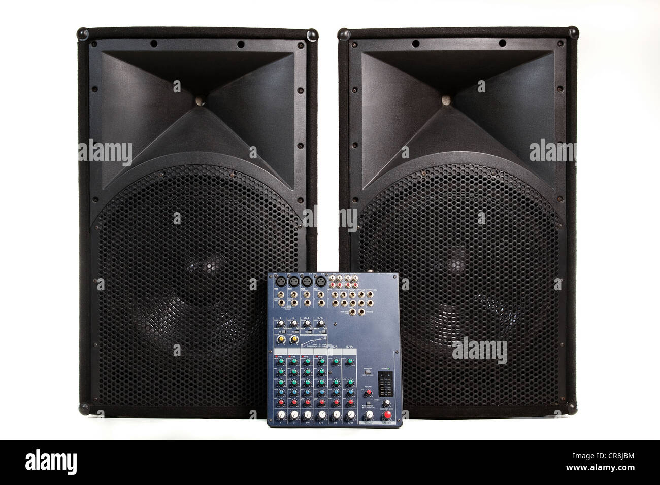 Audio professionnel isolé équipement de scène adapté pour vivre ou de performance d'utilisation club Banque D'Images