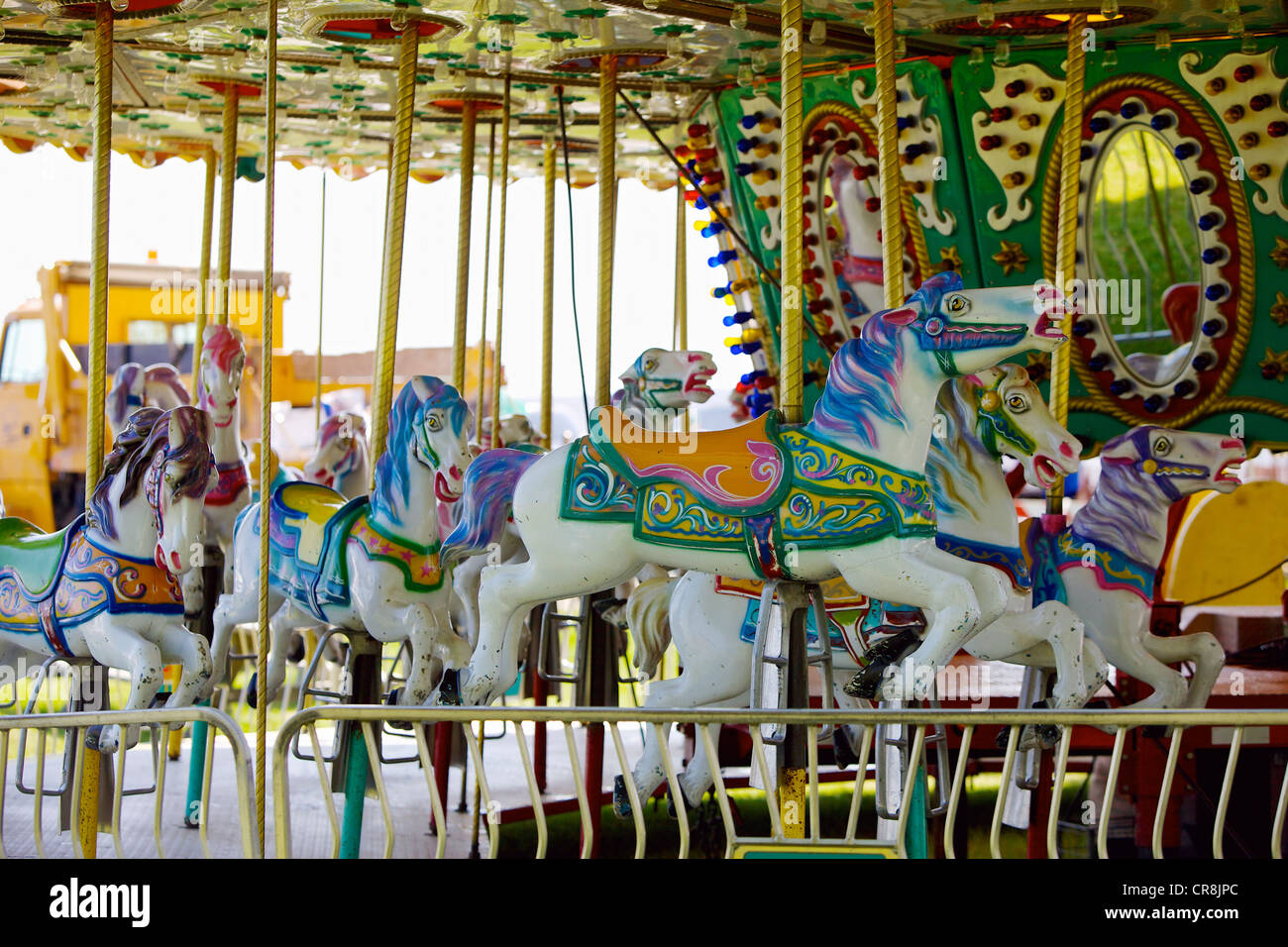 Carousel carnival ride Banque D'Images