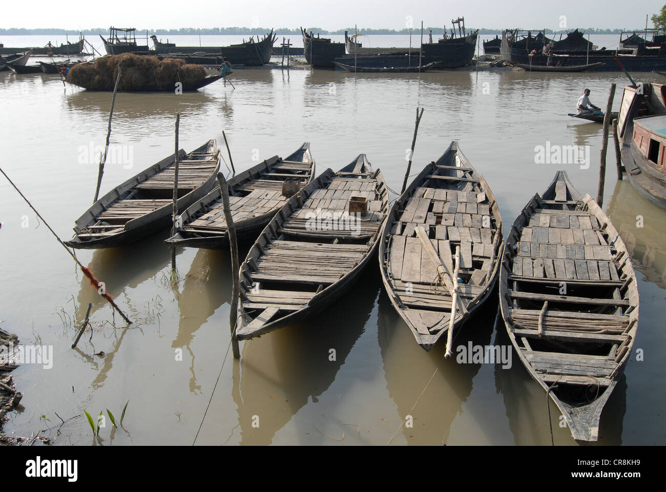 Le Bangladesh , Kalabogi Shibsha au village de la rivière à proximité du golfe du Bengale, les peuples sont plus touchés par le changement climatique Banque D'Images