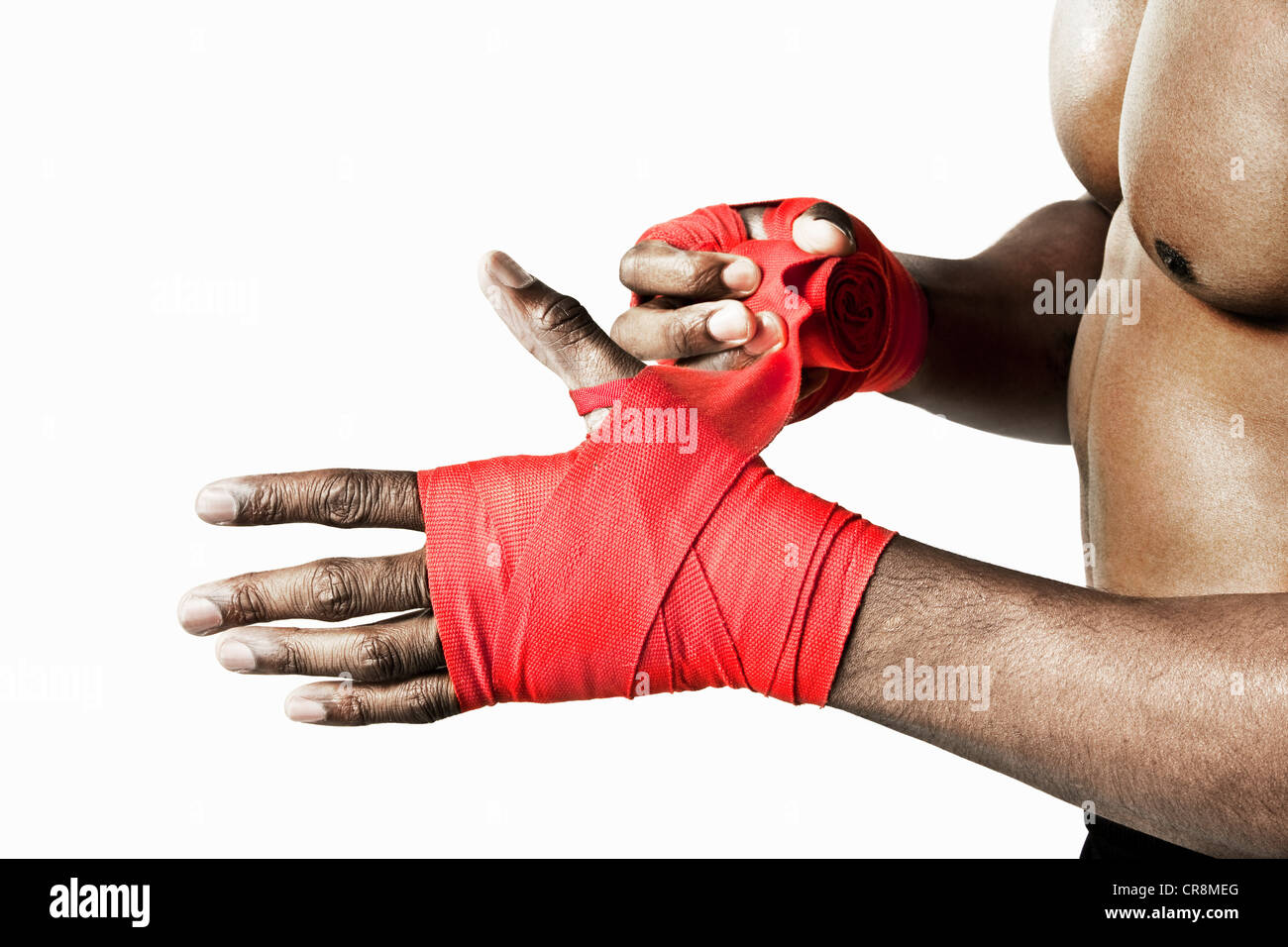 La main d'enrubannage Boxer Banque D'Images