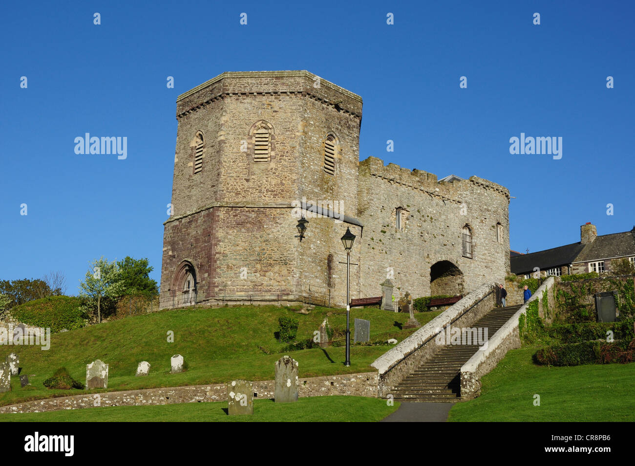 La Cathédrale de St David's Bell Tower, Pembrokeshire, Pays de Galles, Royaume-Uni Banque D'Images