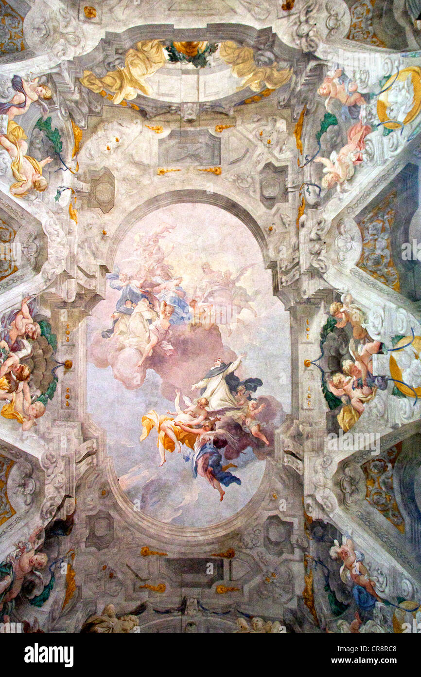Plafond peint à l'Eglise de San Domenico Florence Toscane Italie Banque D'Images