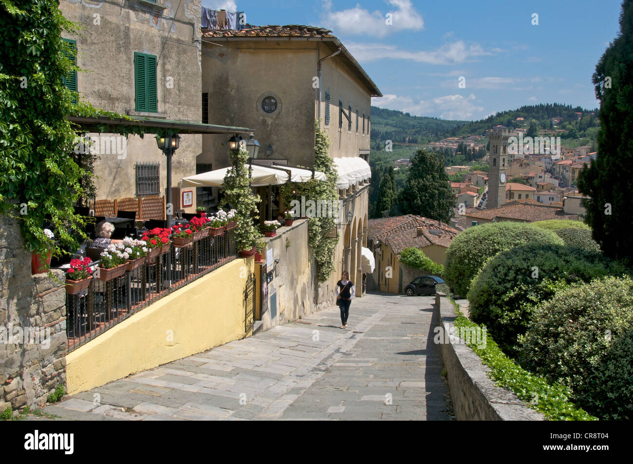 Via San Francesco Florence Toscane Italie Banque D'Images