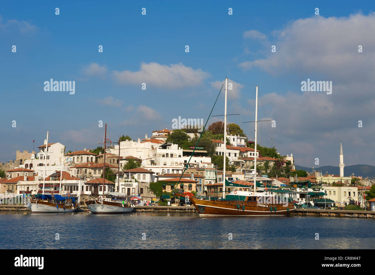 Ville historique et du port de plaisance de Marmaris, Turquie, Côte égéenne turque Banque D'Images