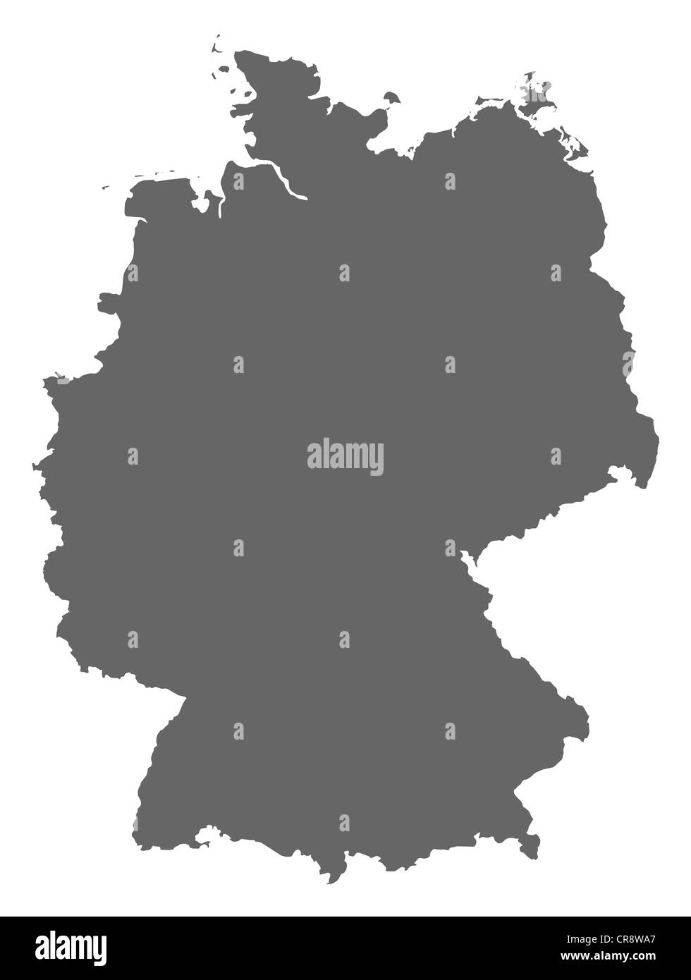 Carte politique de l'Allemagne avec les divers états. Banque D'Images