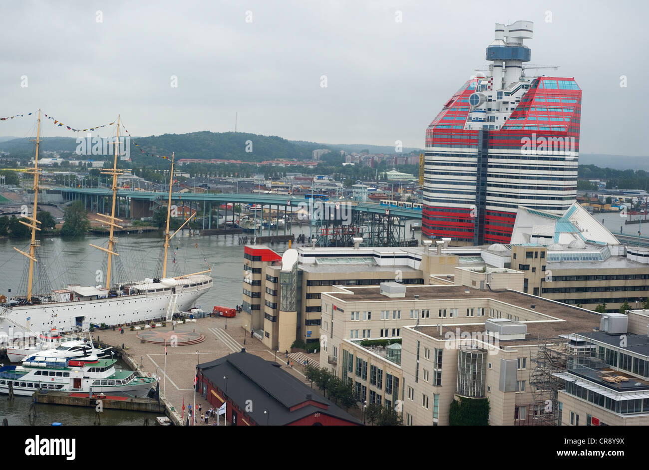 Göteborg, Suède vu du port Banque D'Images